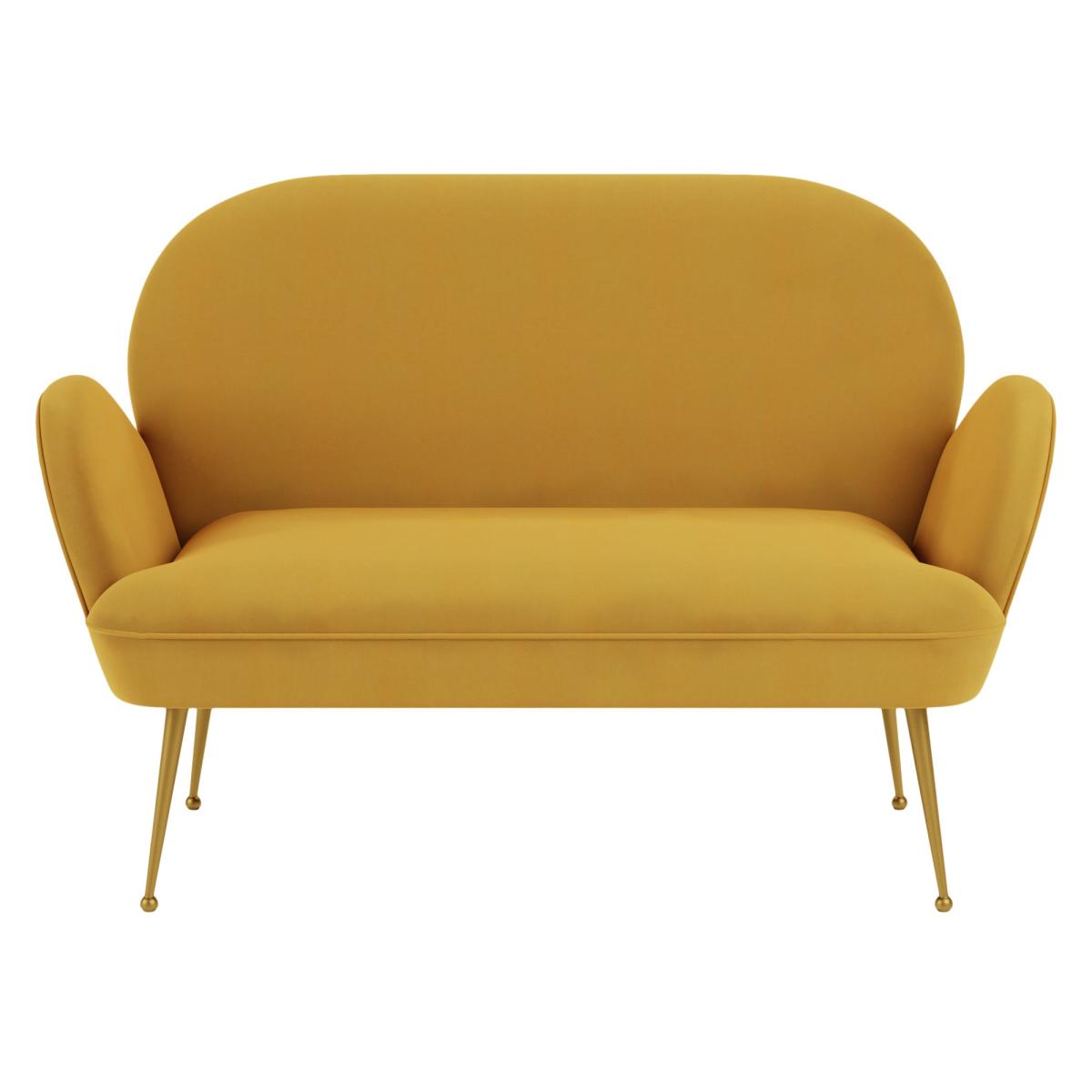 Kit Velvet 2 Seater Sofa Old Gold – image 3