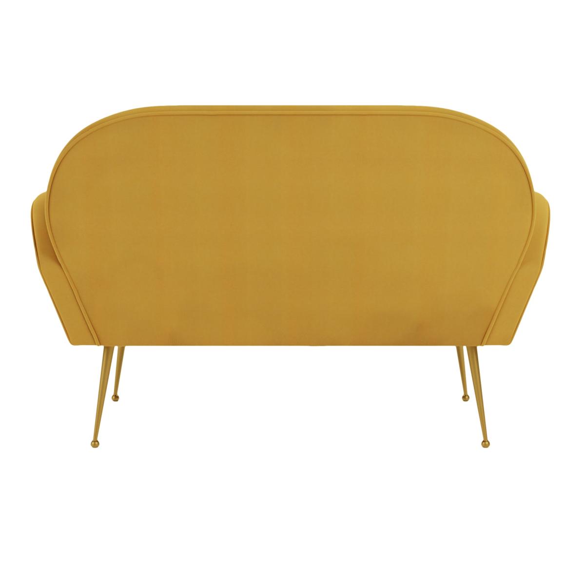 Kit Velvet 2 Seater Sofa Old Gold – image 5