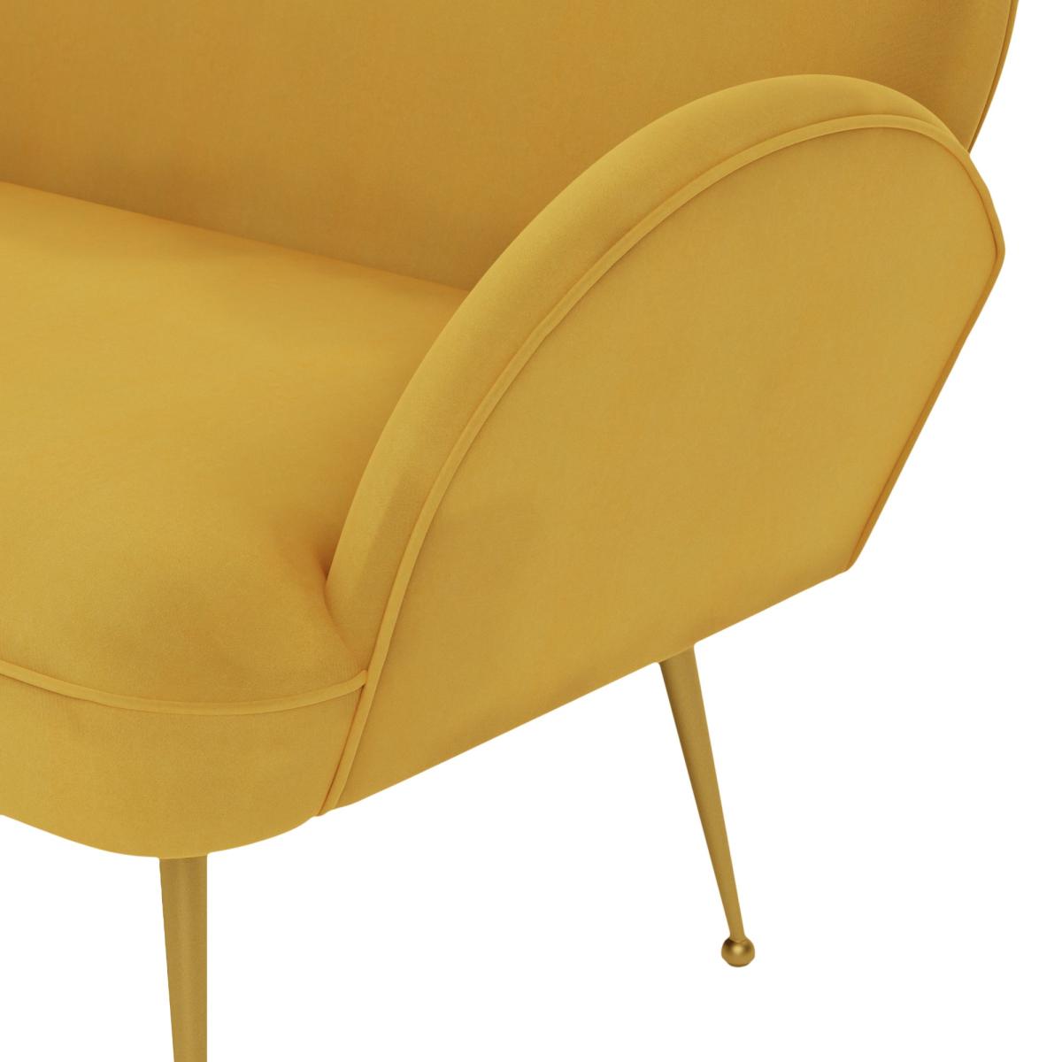 Kit Velvet 2 Seater Sofa Old Gold – image 6