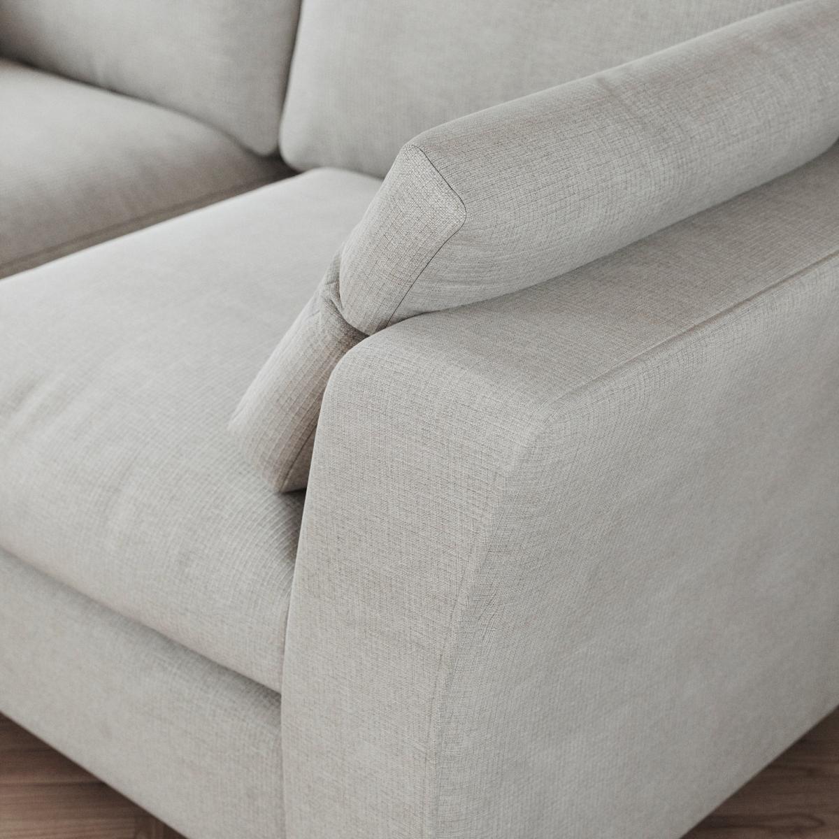 Blakeney 2 Seater Sofa Tonal Weave Silver – image 6