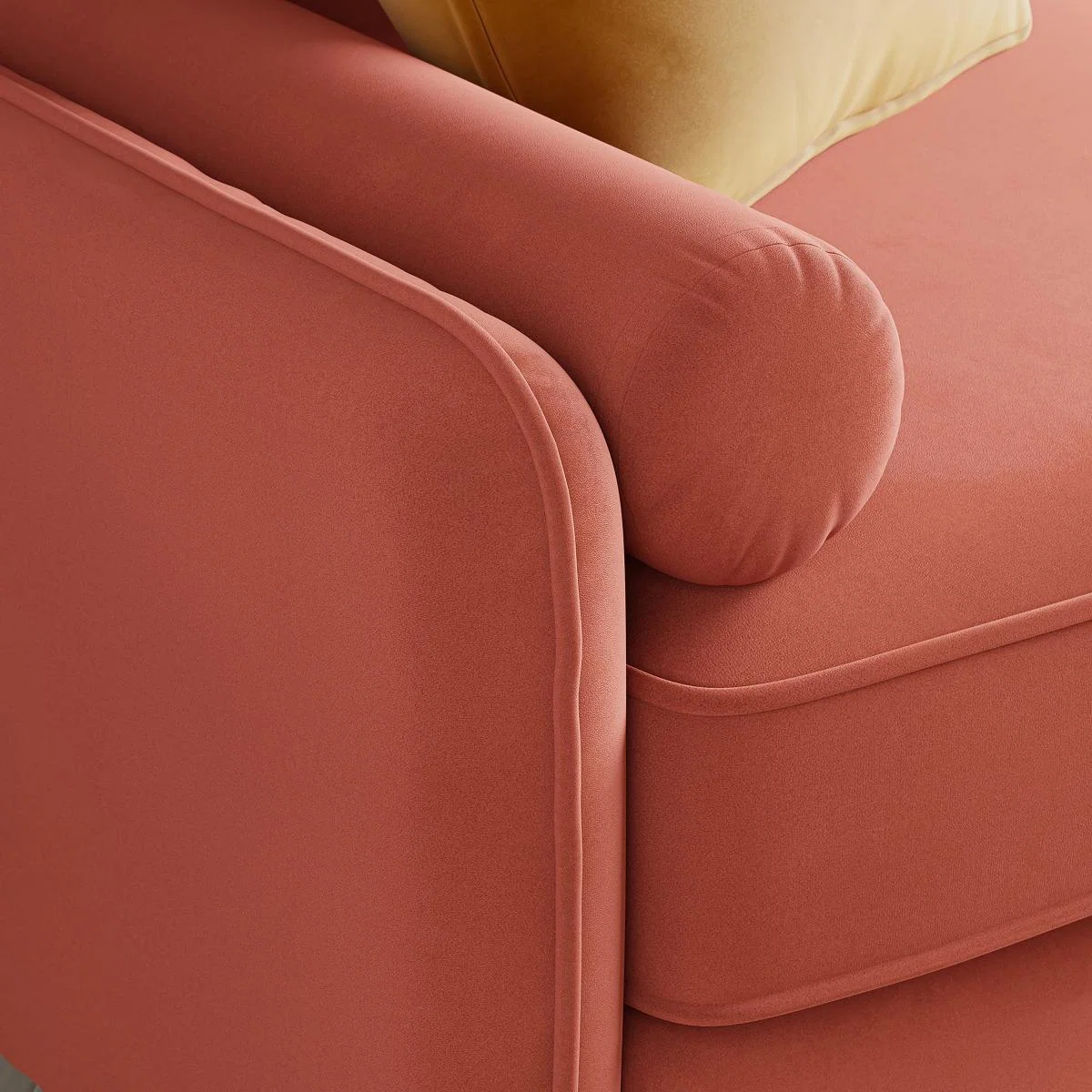 Cassie Velvet 2 Seater Sofa Apricot – image 3