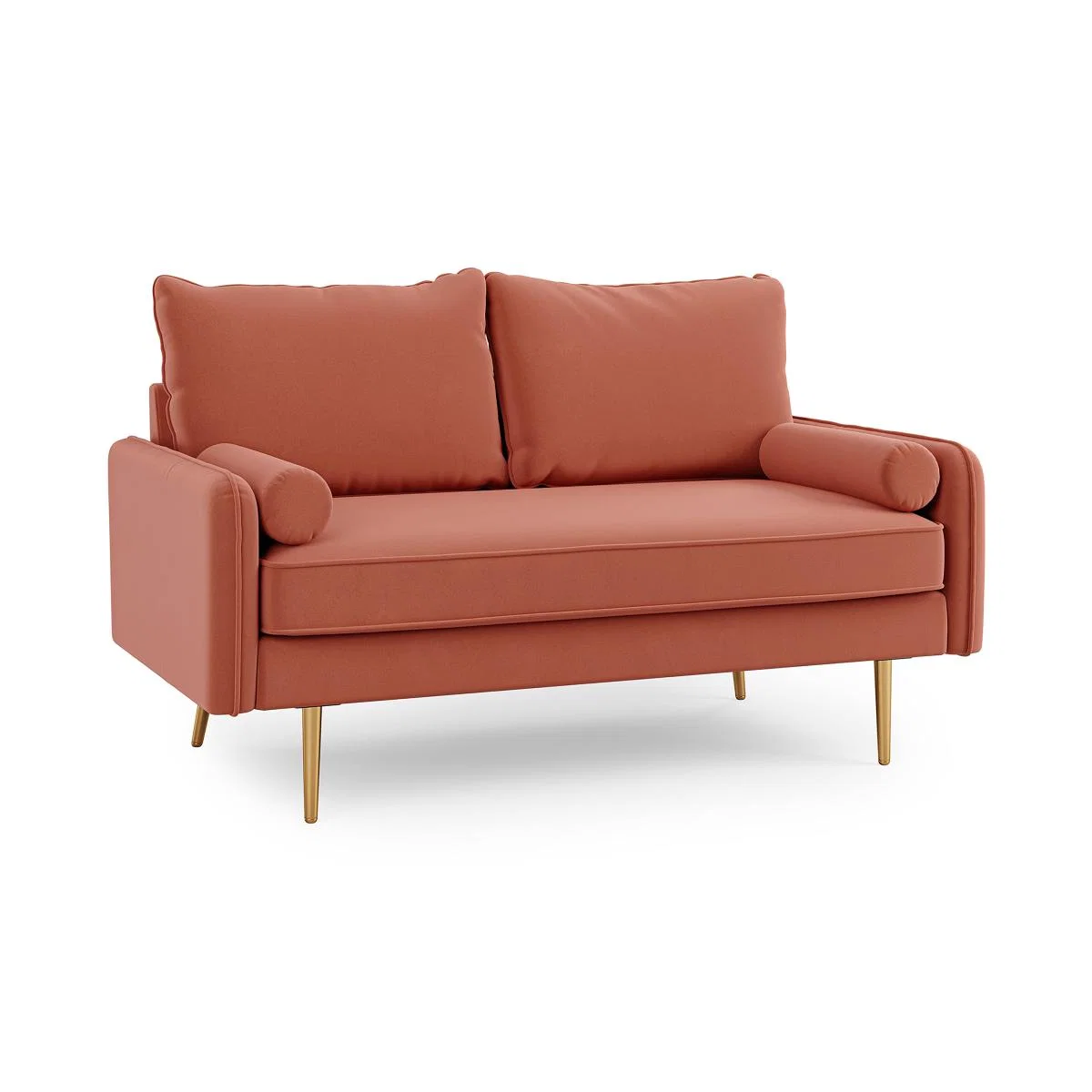 Cassie Velvet 2 Seater Sofa Apricot – image 6