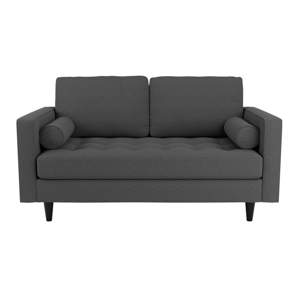 Zoe Flat Weave 2 Seater Sofa Charcoal – image 2