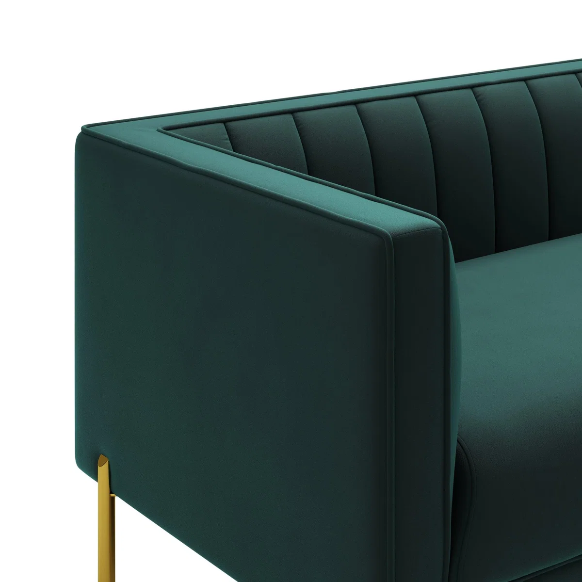 Bellamy Luxe Velvet 2 Seater Sofa Green – image 7
