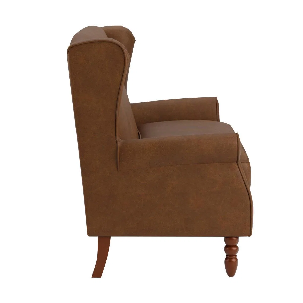 Oswald Mocha Faux Leather Compact 2 Seater Sofa Mocha – image 4