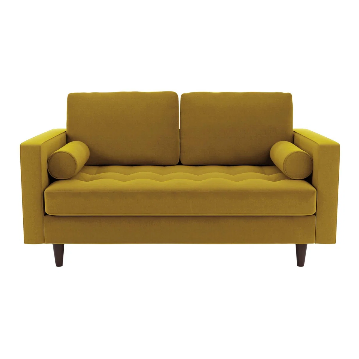 Zoe Velvet 2 Seater Sofa Honey (Yellow) – image 2