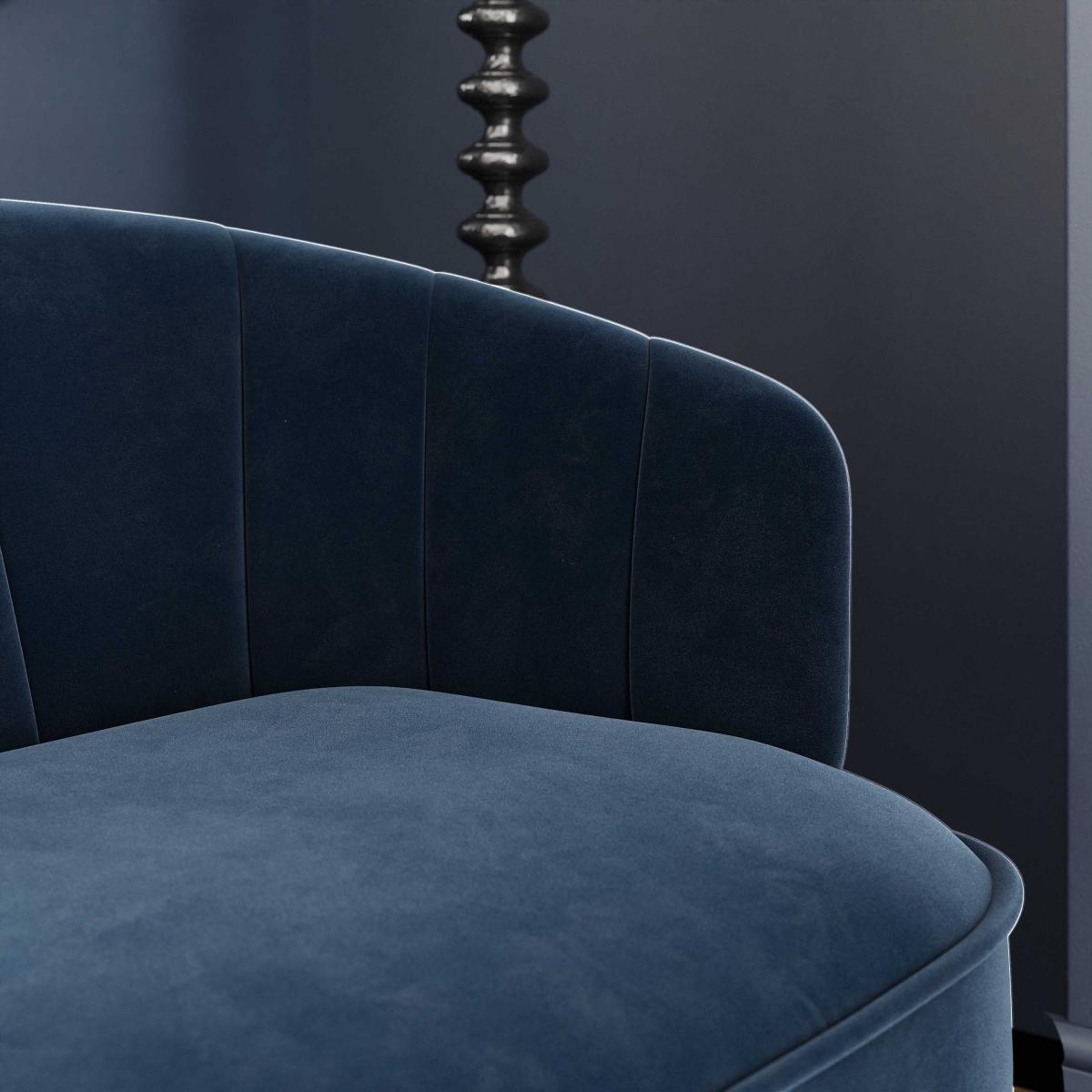 Matilda Velvet 2 Seater Sofa Velvet Luxe Navy – image 2