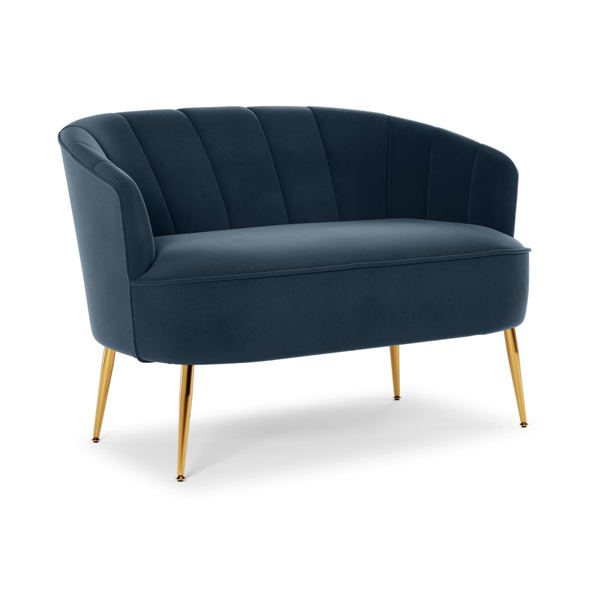 Matilda Velvet 2 Seater Sofa Velvet Luxe Navy – image 6