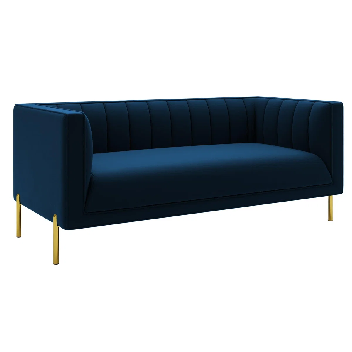 Bellamy Luxe Velvet 2 Seater Sofa Luxe Navy – image 2
