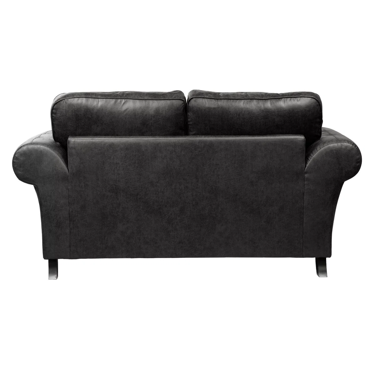 Oakland Faux Leather 2 Seater Sofa Black – image 4