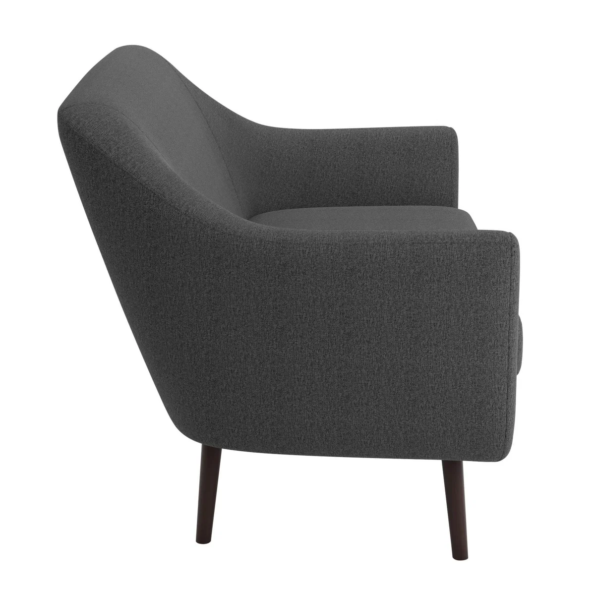 Eddie Luna Fabric 2 Seater Compact Tub Sofa Charcoal – image 4