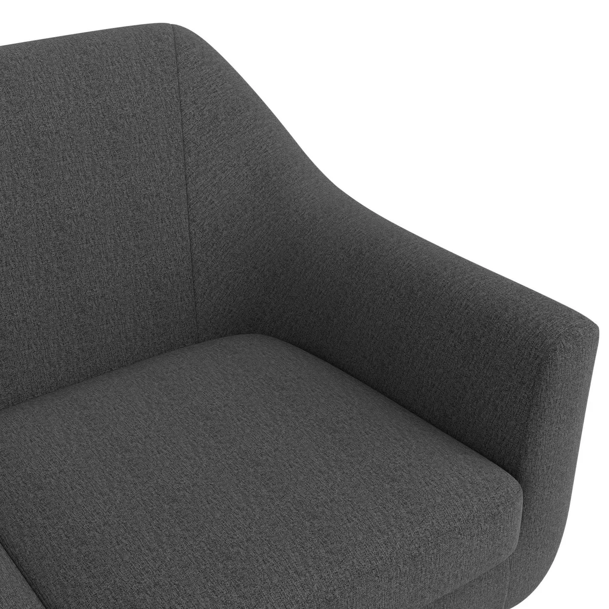 Eddie Luna Fabric 2 Seater Compact Tub Sofa Charcoal – image 6