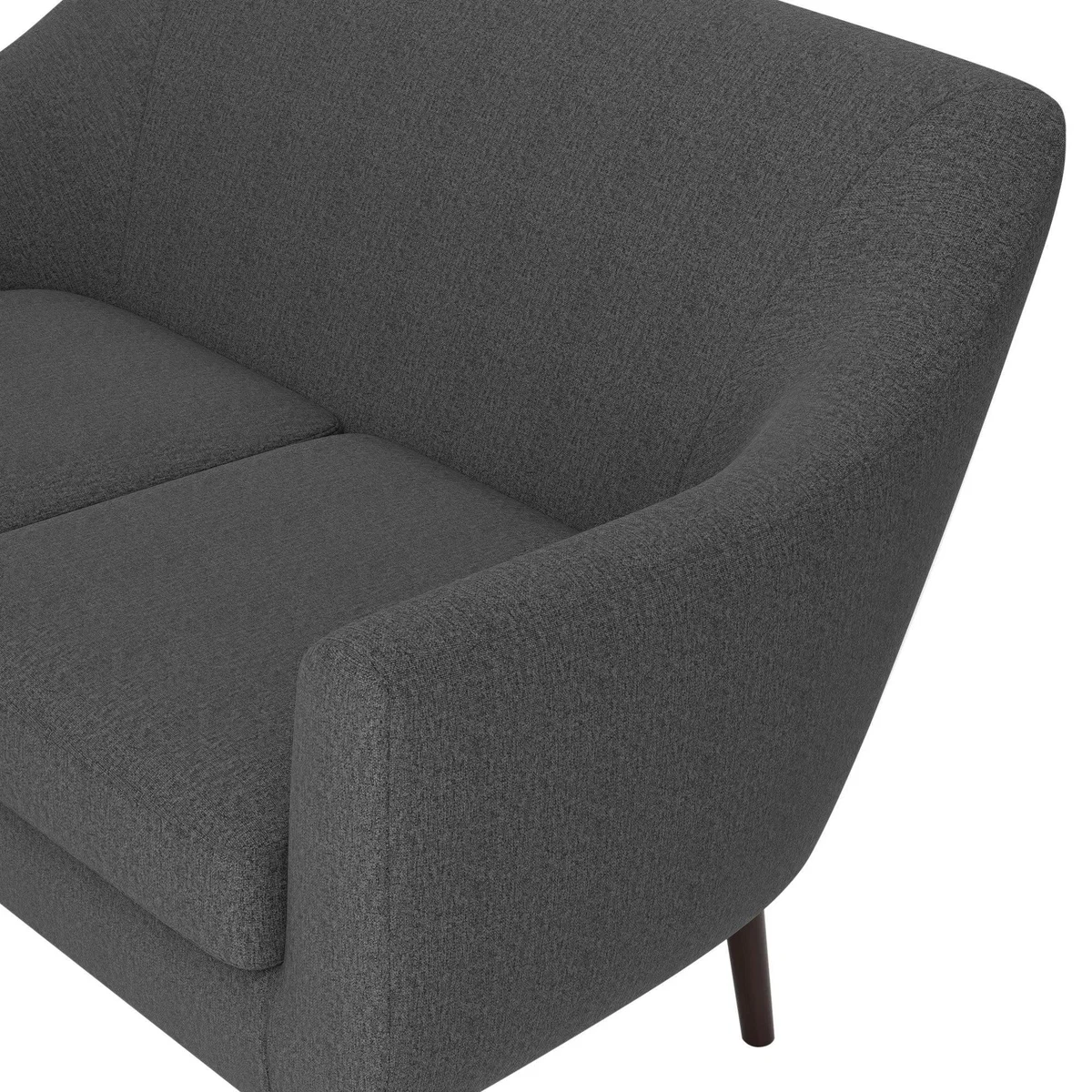 Eddie Luna Fabric 2 Seater Compact Tub Sofa Charcoal – image 7
