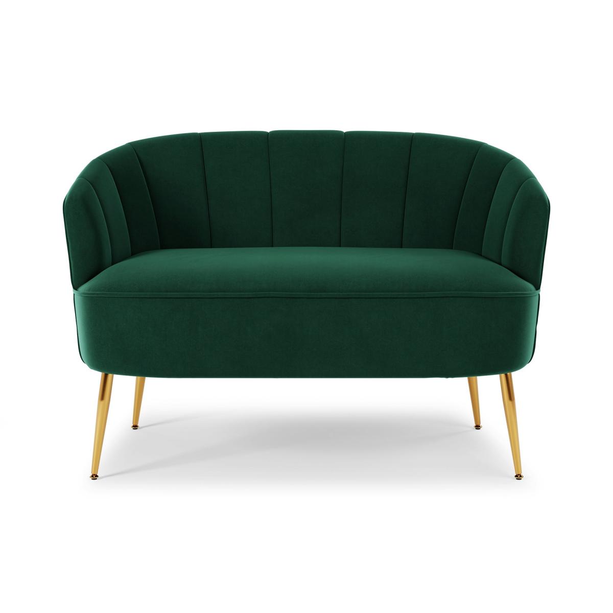 Matilda Velvet 2 Seater Sofa Velvet Bottle Green – image 5