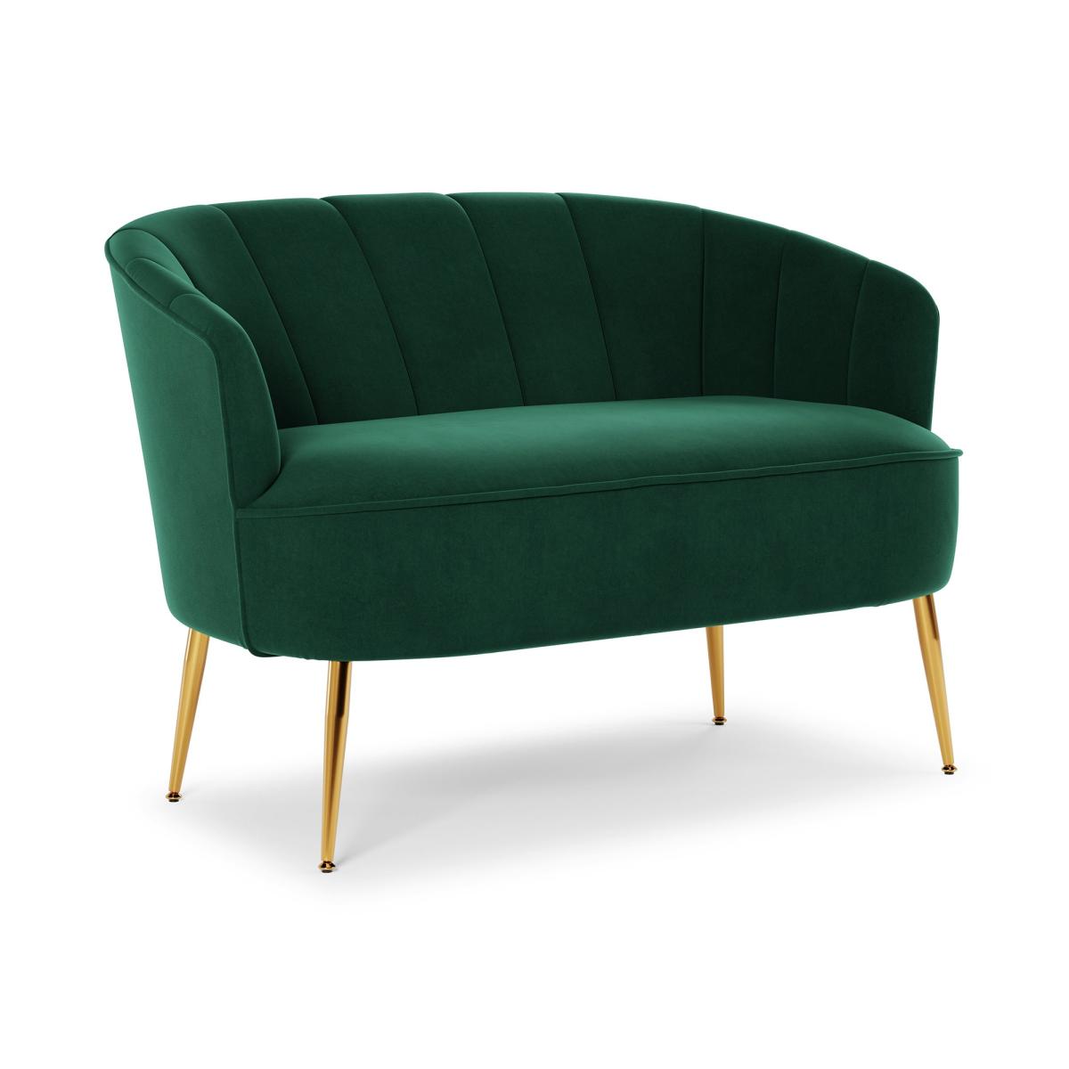 Matilda Velvet 2 Seater Sofa Velvet Bottle Green – image 6