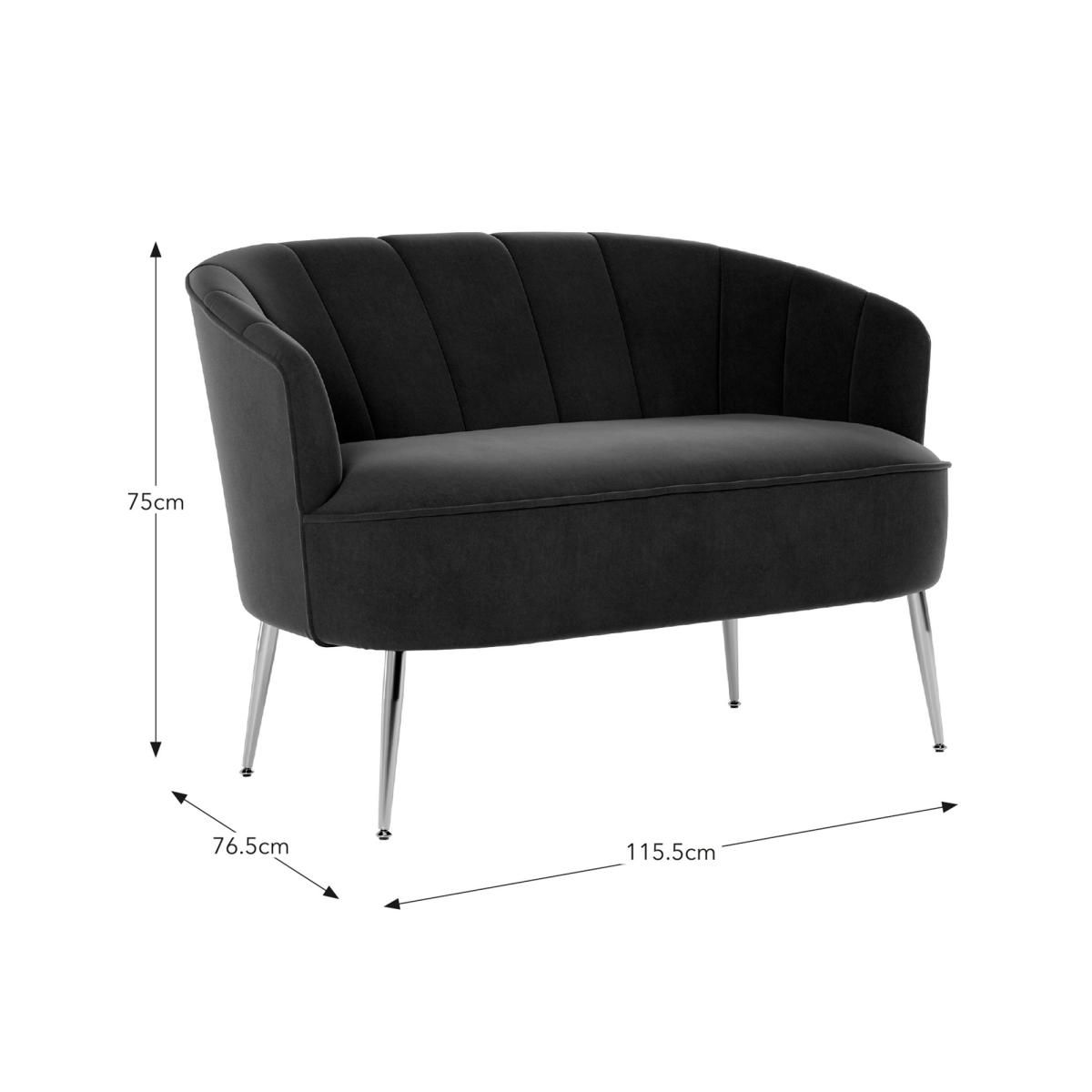 Matilda Velvet 2 Seater Sofa Velvet Bottle Green – image 7