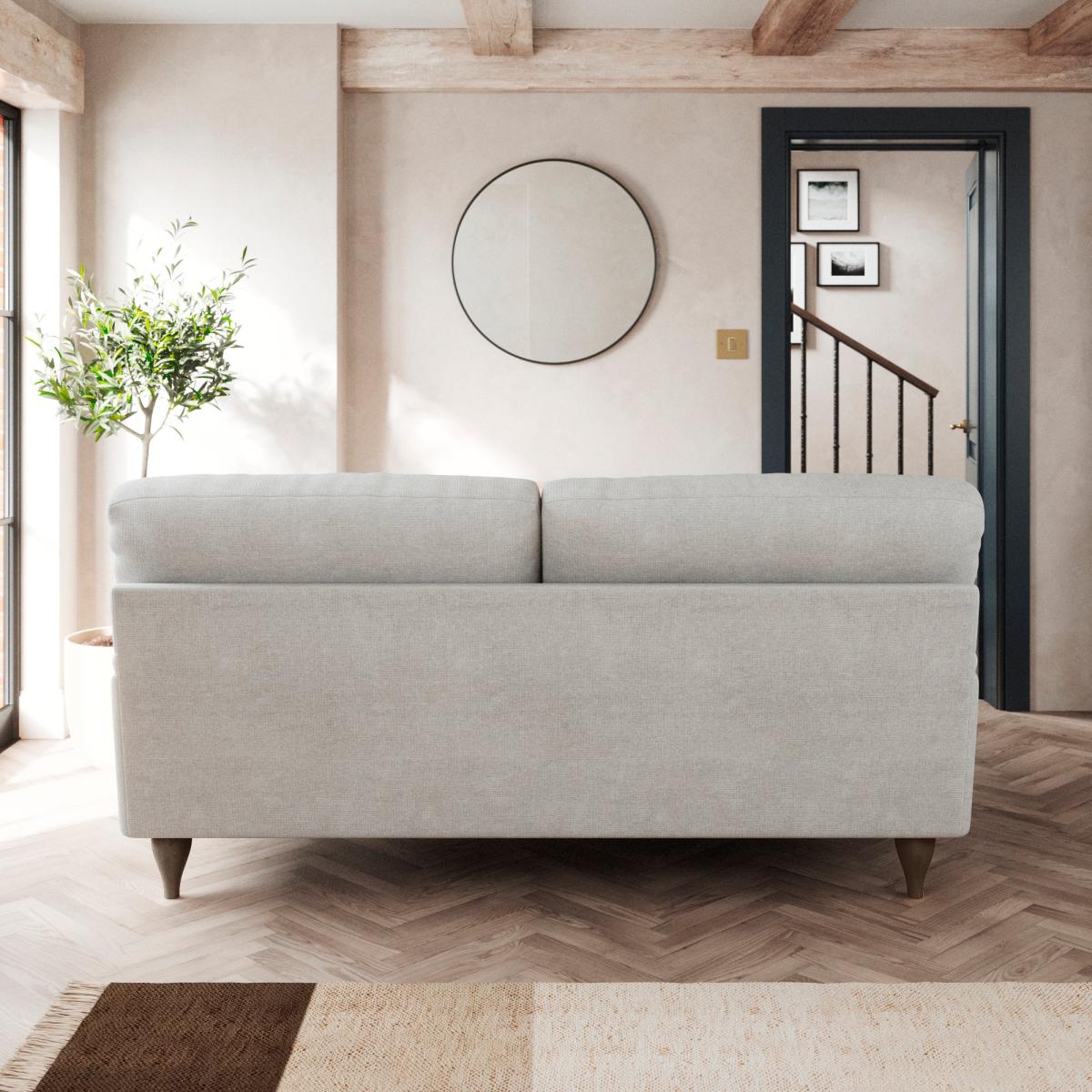 Darwin Large 2 Seater Sofa Tonal Weave Silver – image 3