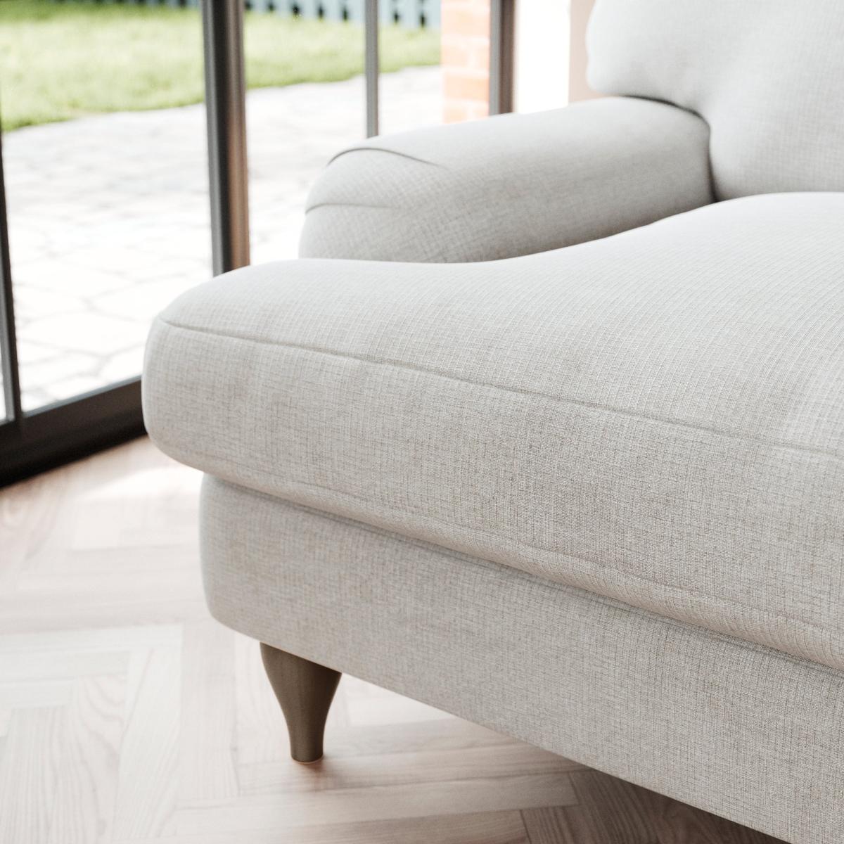 Darwin Large 2 Seater Sofa Tonal Weave Silver – image 4