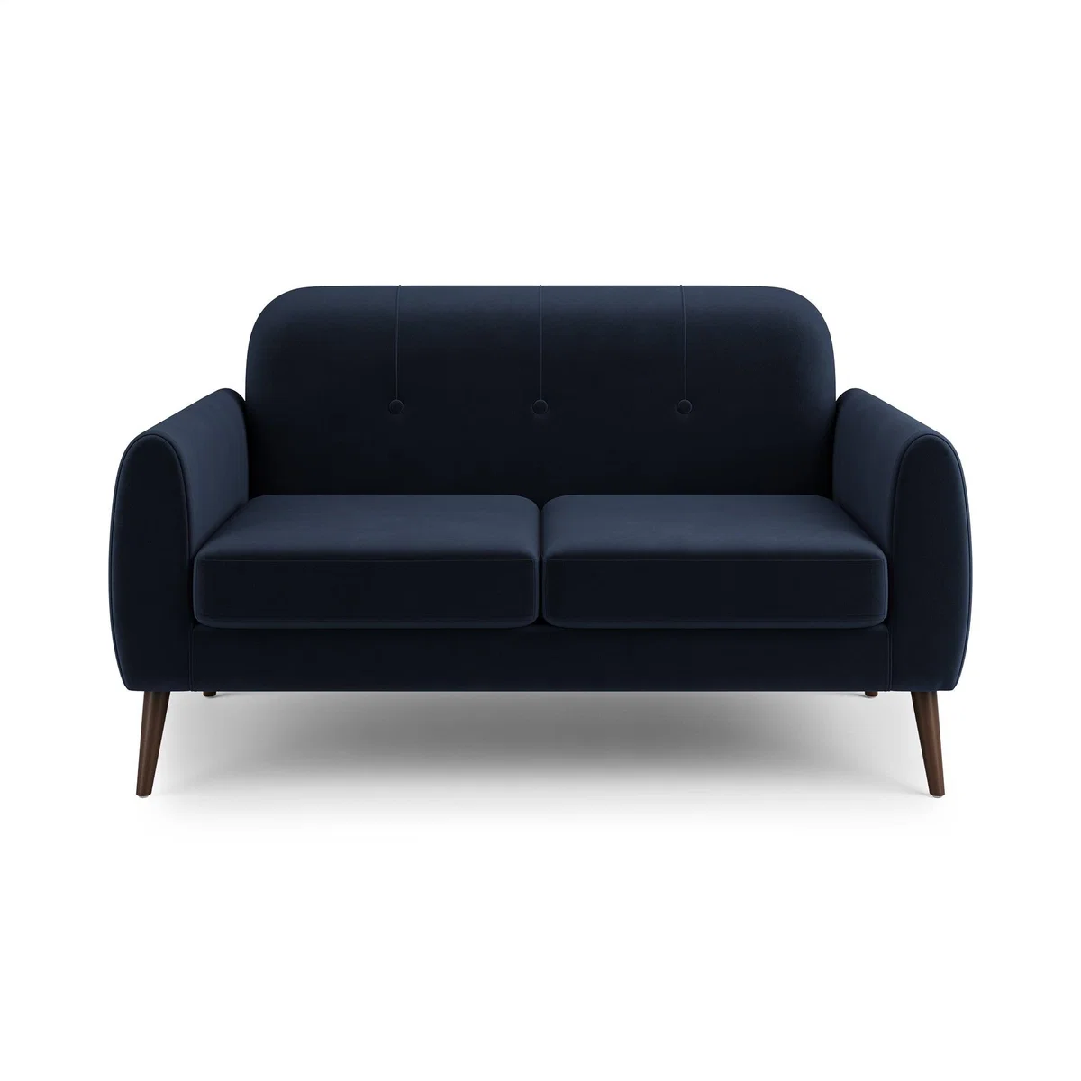 Crombie Velvet 2 Seater Sofa in a Box Luxe Navy Flatweave Dove Grey – image 2