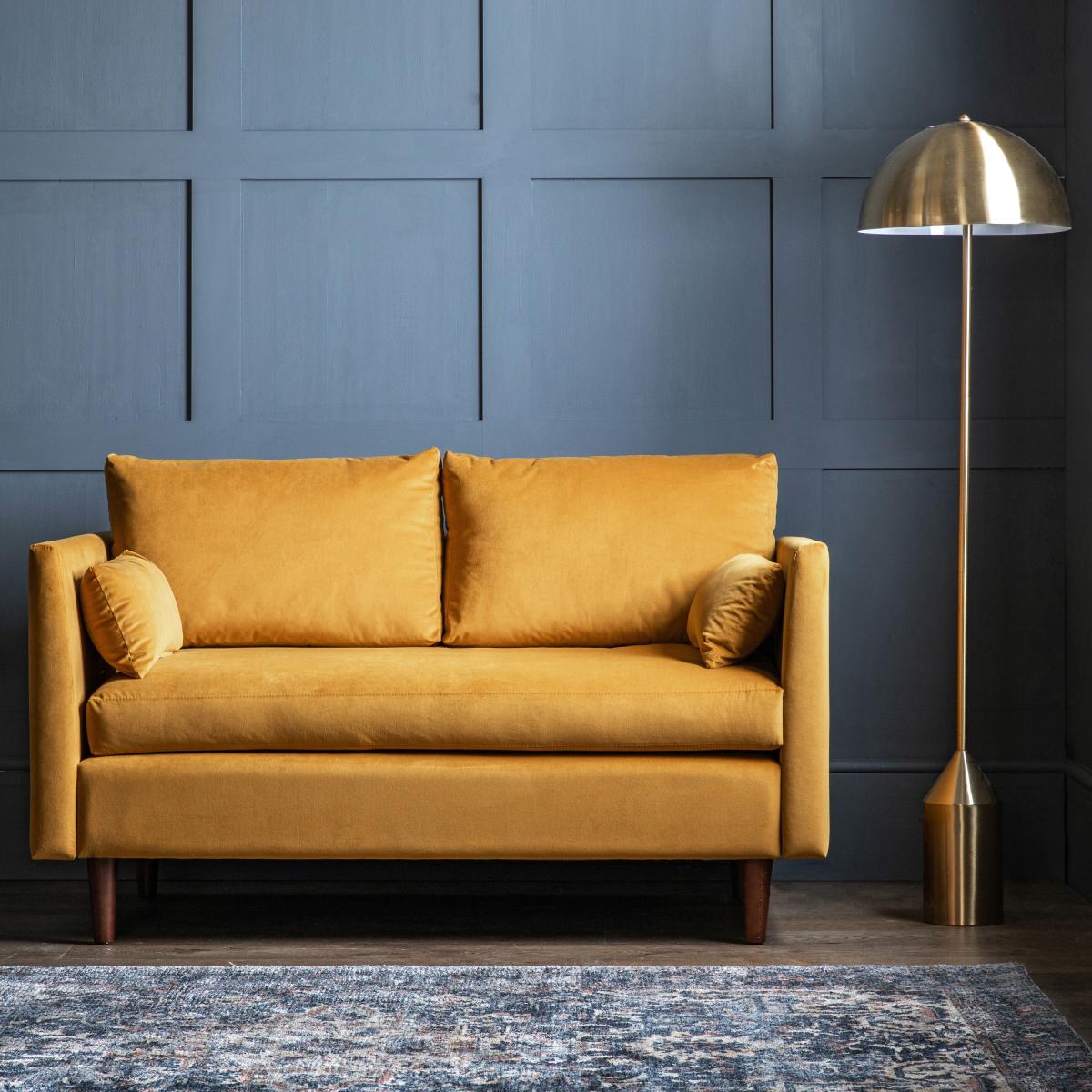 Telde 2 Seater Sofa in a Box, Velvet Yellow – image 2