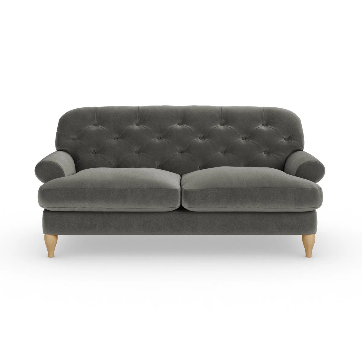 Canterbury 2 Seater Sofa Cosy Velvet Grey – image 7