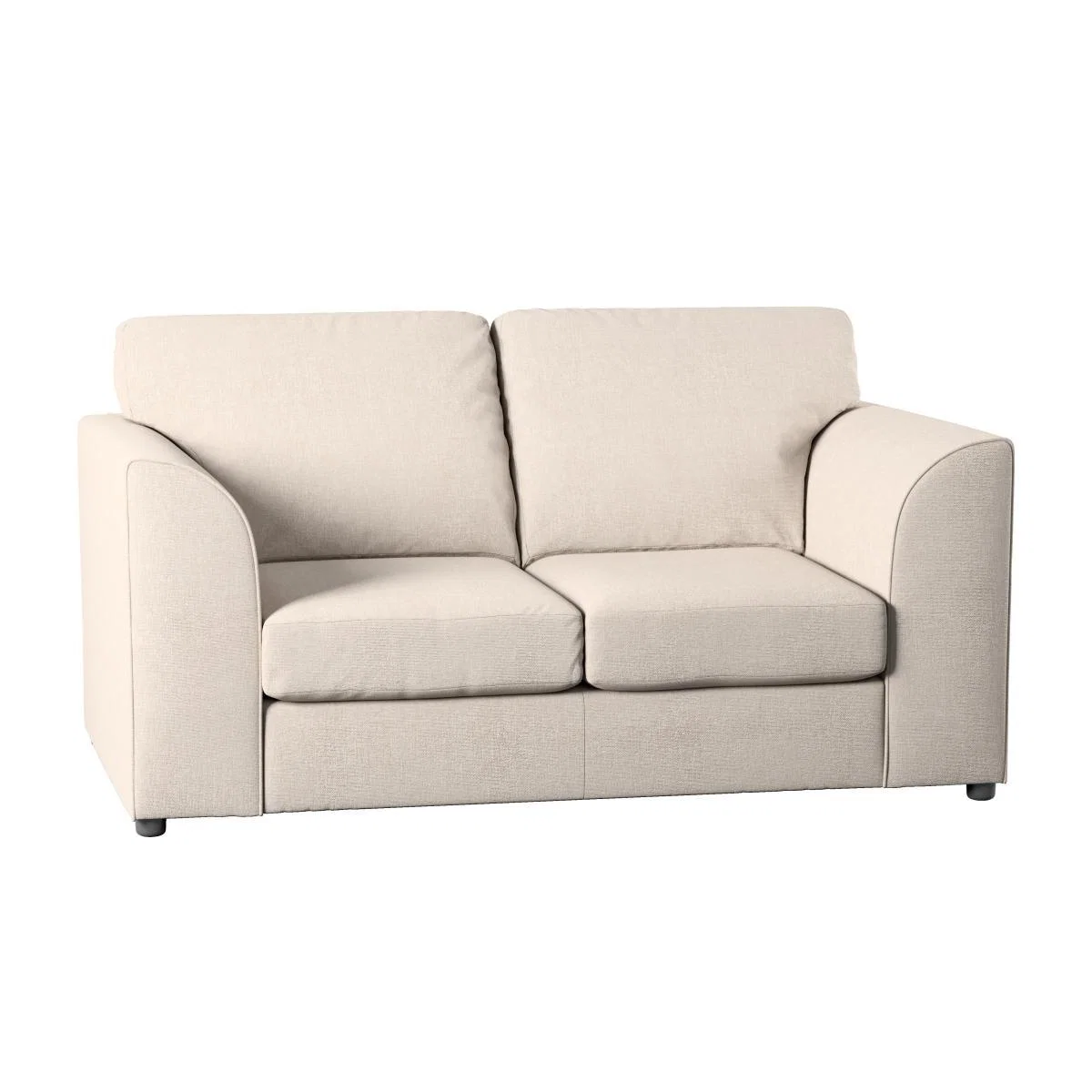 Blake Soft Texture Fabric 2 Seater Sofa Natural – image 2