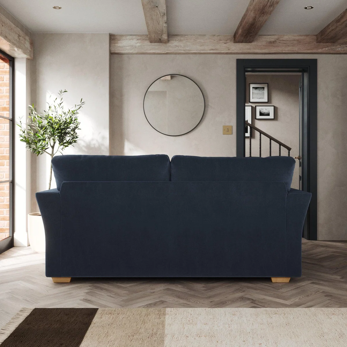 Blakeney 2 Seater Sofa Cosy Velvet Navy – image 4