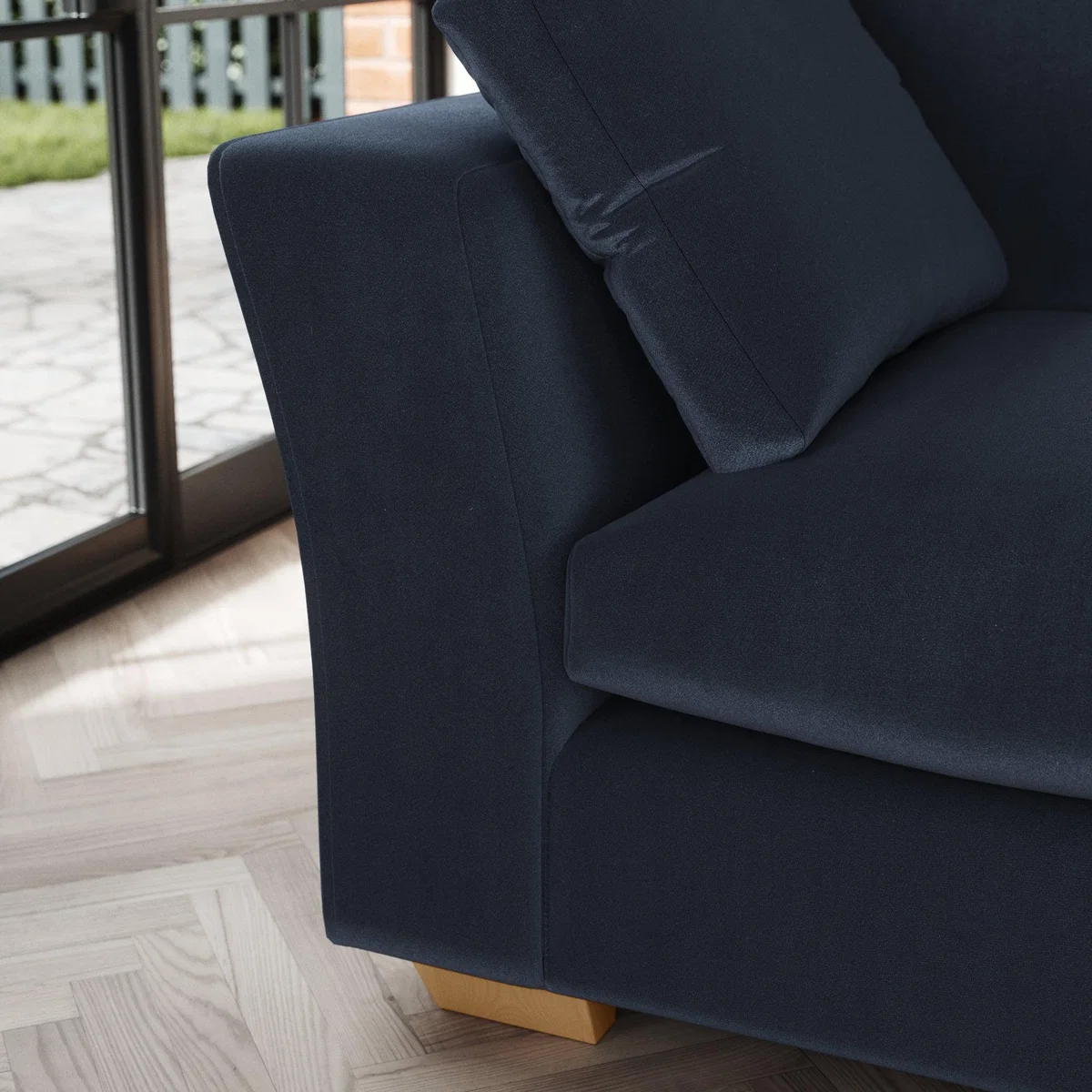 Blakeney 2 Seater Sofa Cosy Velvet Navy – image 5