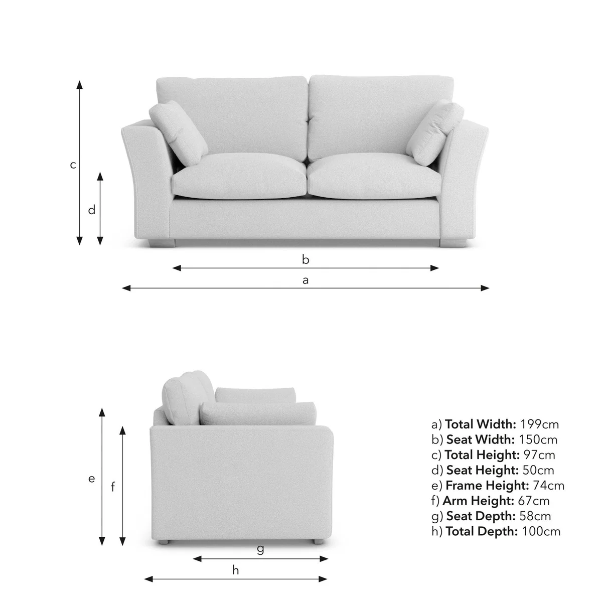 Blakeney 2 Seater Sofa Cosy Velvet Navy – image 9