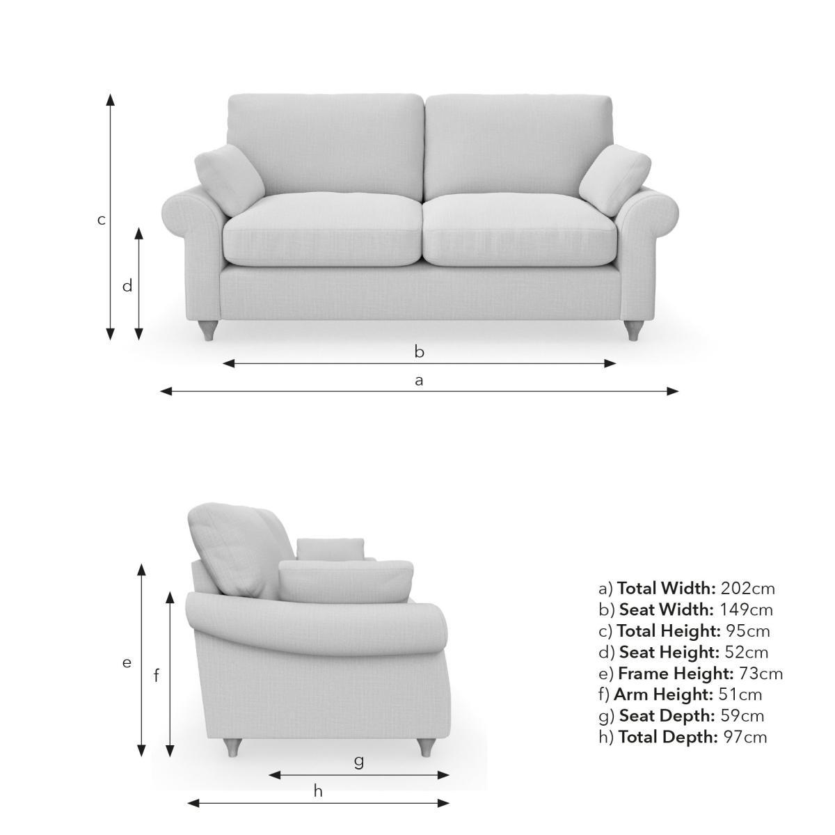 Salisbury Textured Weave 2 Seater Sofa Textured Weave Graphite – image 9