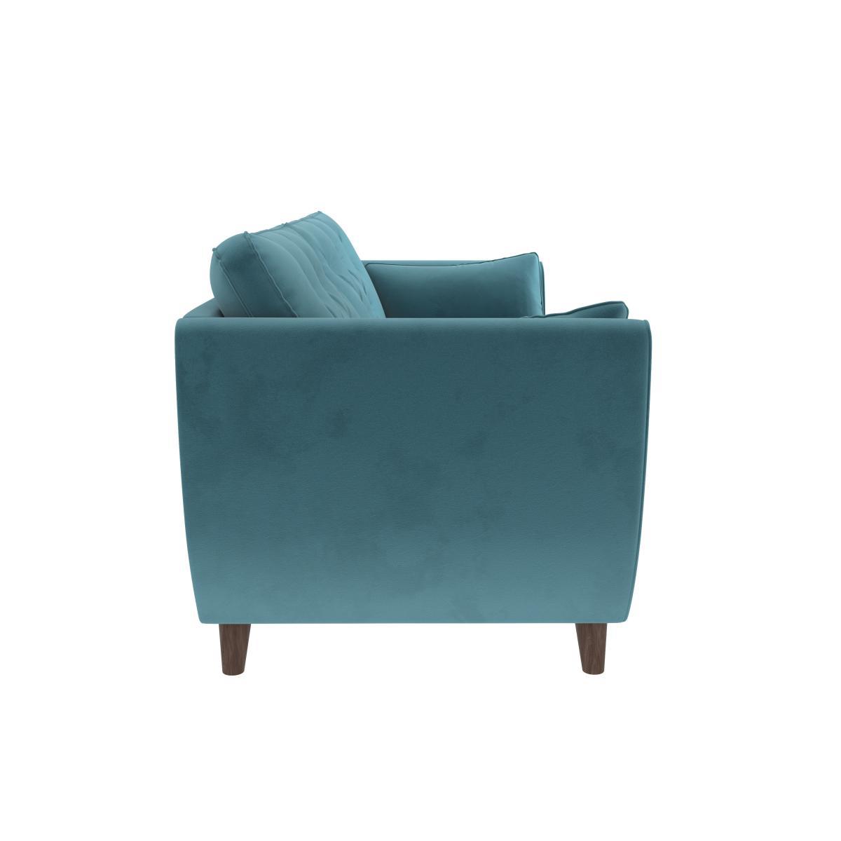 Dalston Velvet 2 Seater Sofa Teal (Blue) – image 3