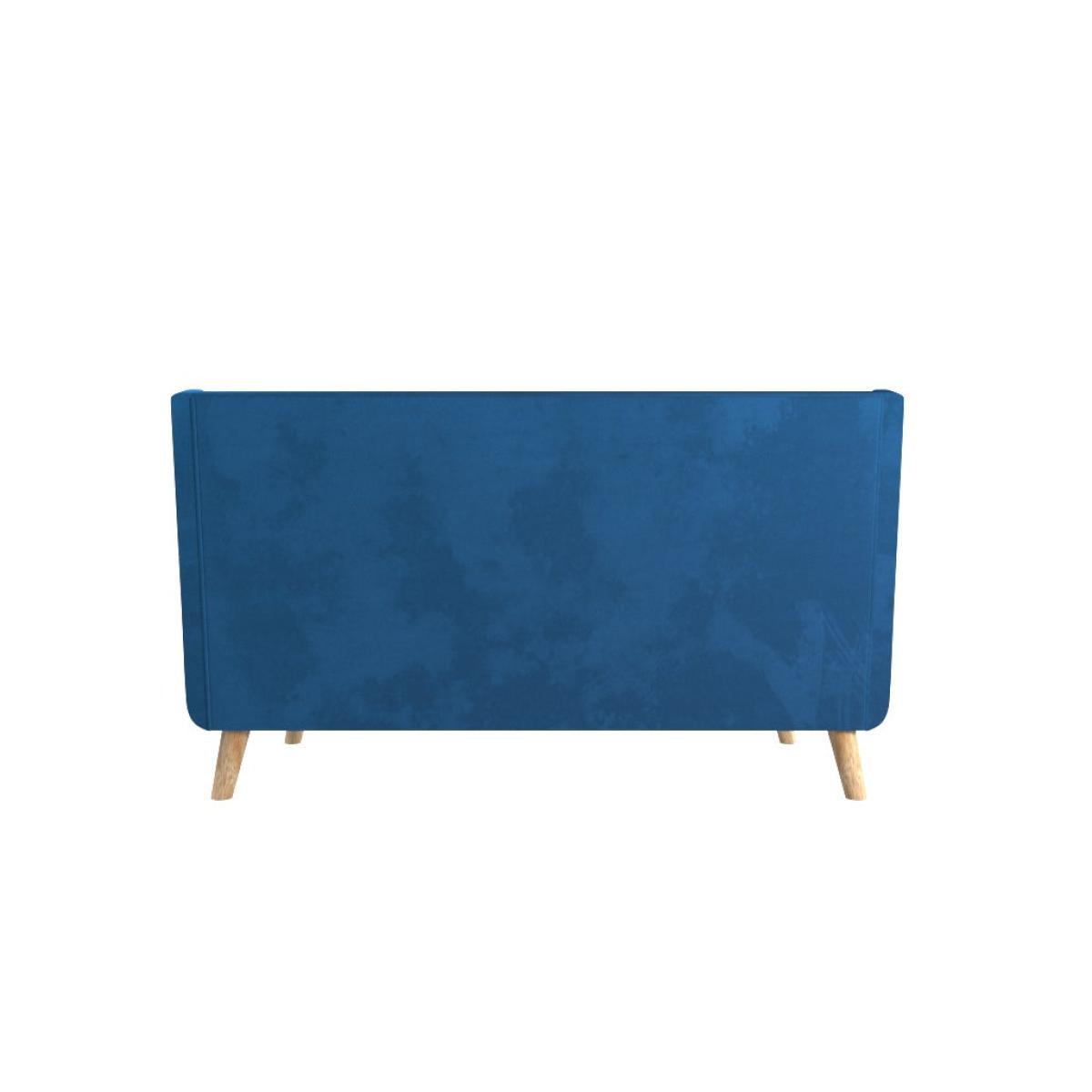 Halston Velvet 2 Seater Sofa Blue – image 3