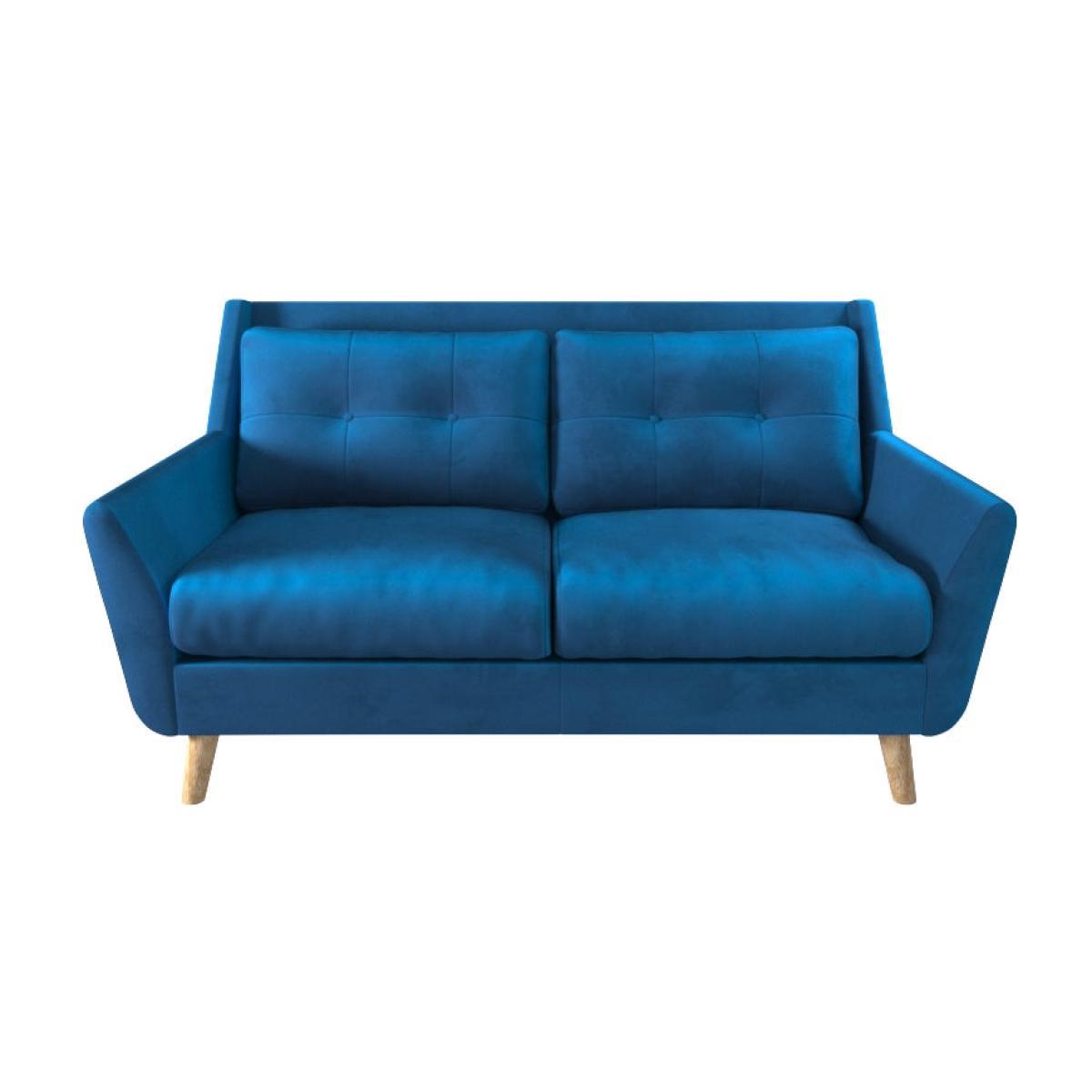 Halston Velvet 2 Seater Sofa Blue – image 1