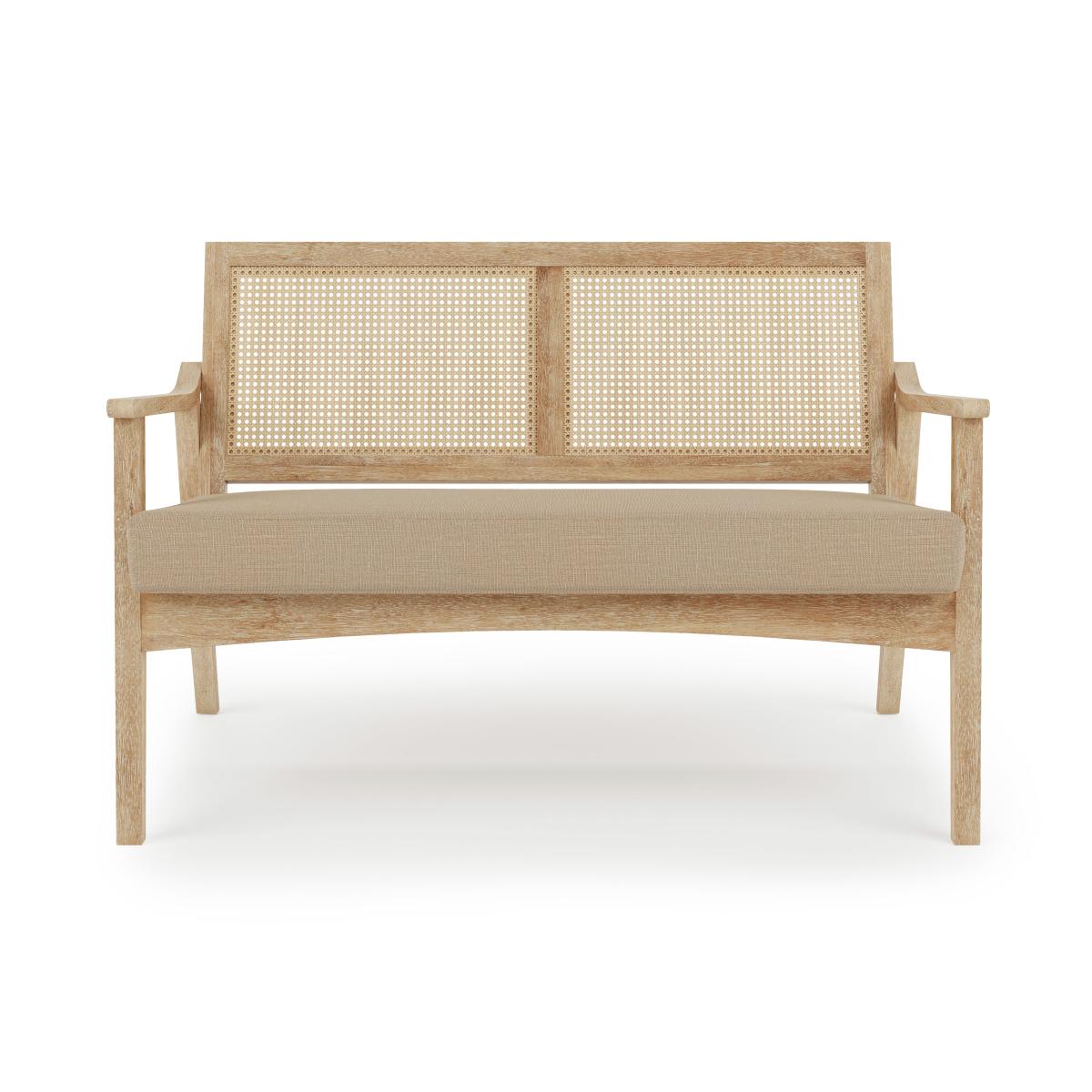 Giselle Linen Compact 2 Seater Sofa Natural – image 3
