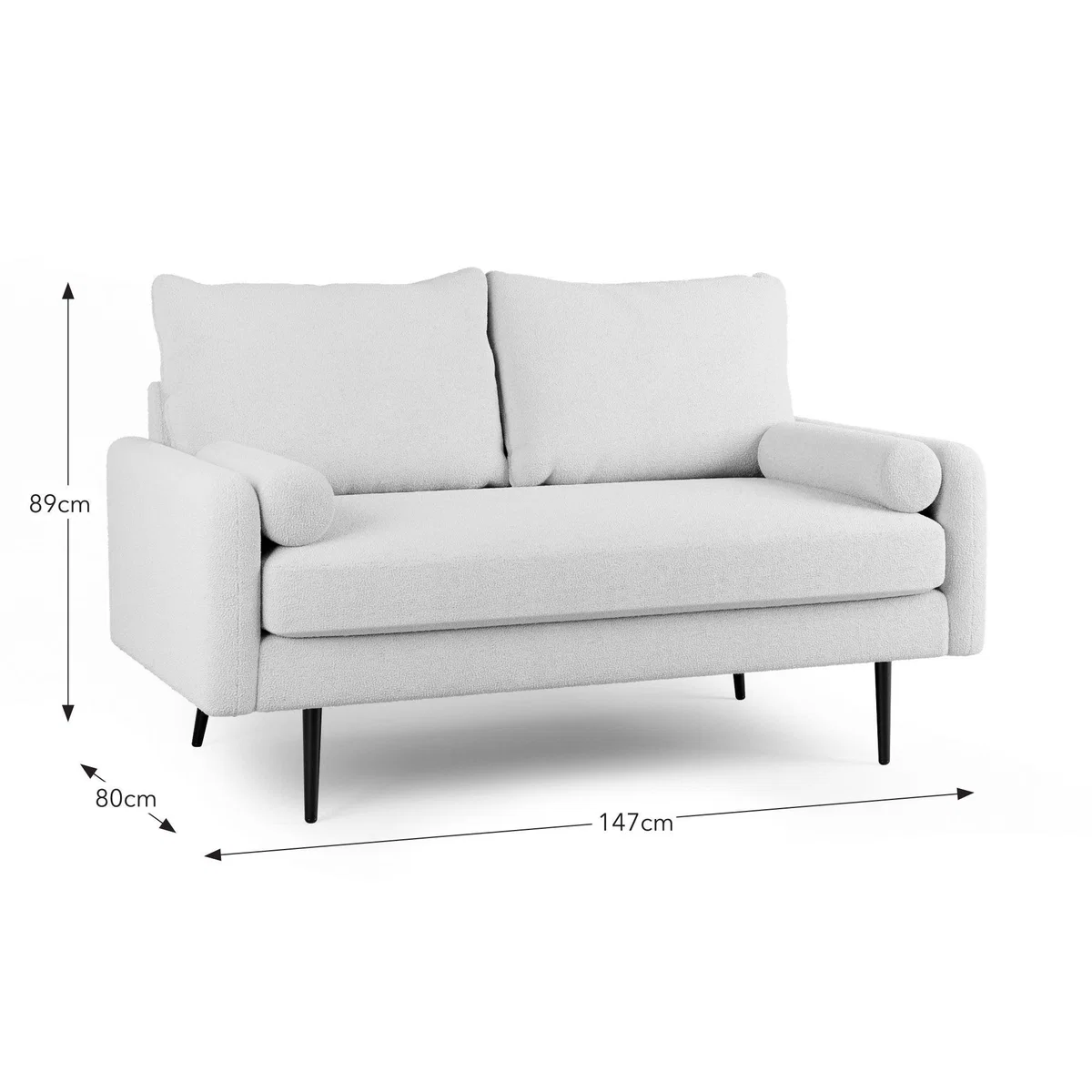 Cassie Sherpa 2 Seater Sofa in a Box Ivory – image 7