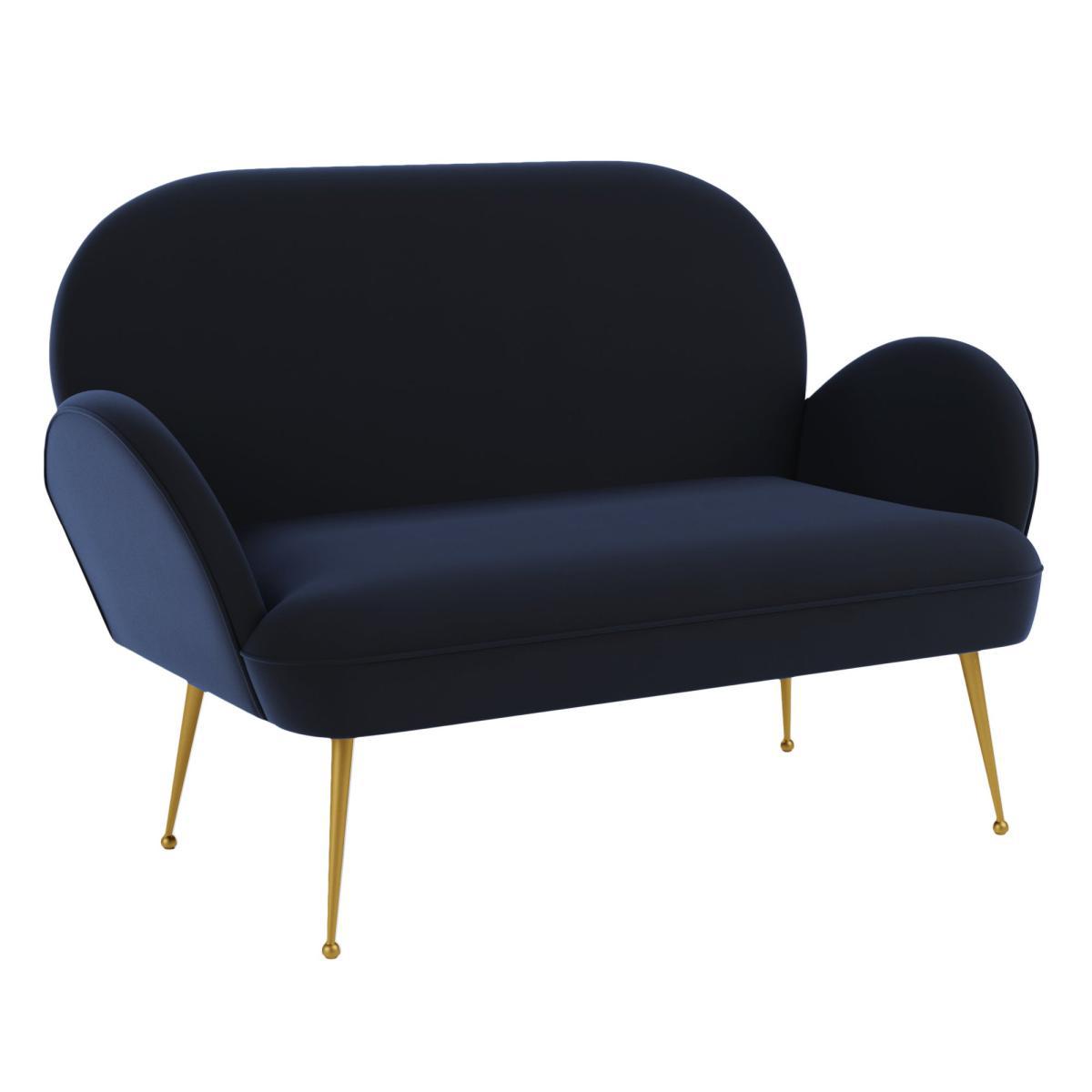 Kit Velvet 2 Seater Sofa Luxe Navy – image 2