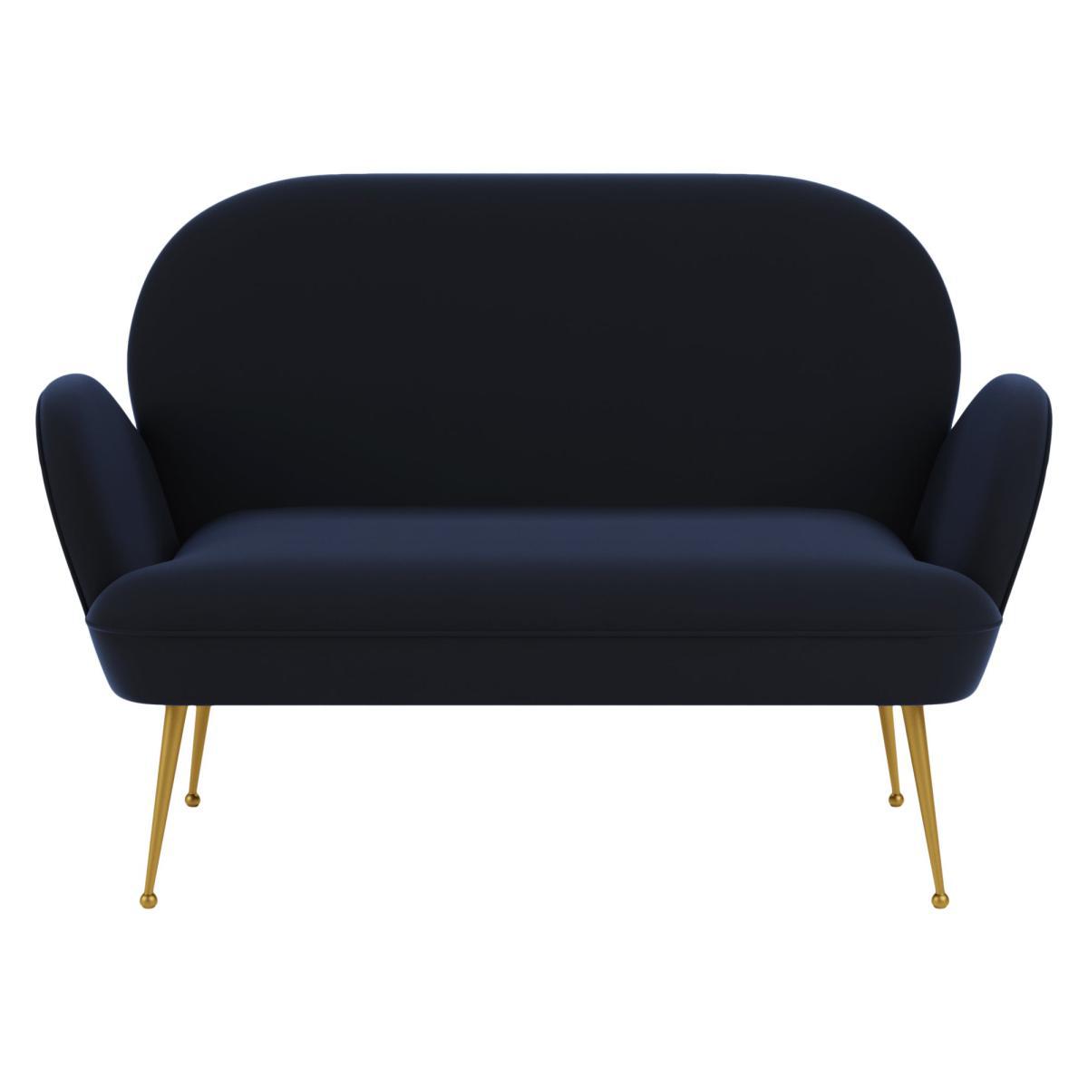 Kit Velvet 2 Seater Sofa Luxe Navy – image 3
