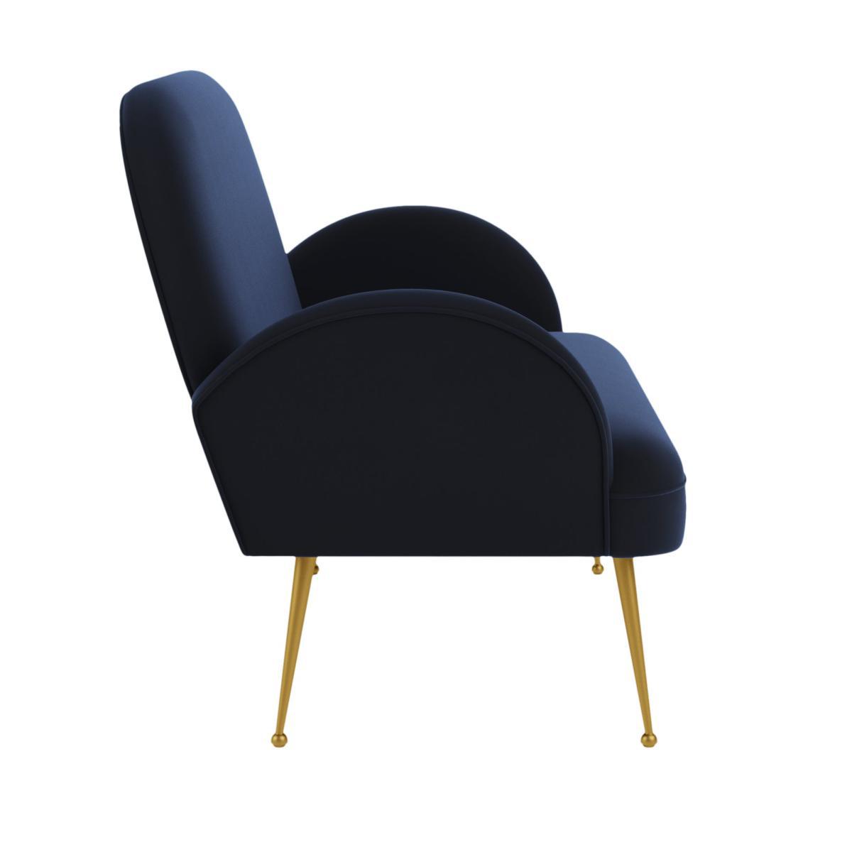 Kit Velvet 2 Seater Sofa Luxe Navy – image 4