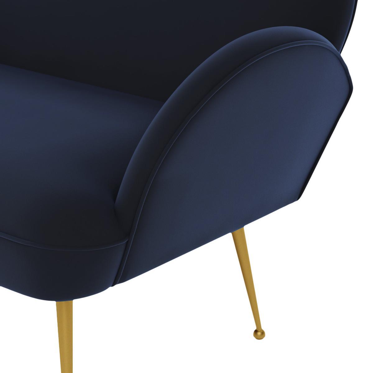 Kit Velvet 2 Seater Sofa Luxe Navy – image 6
