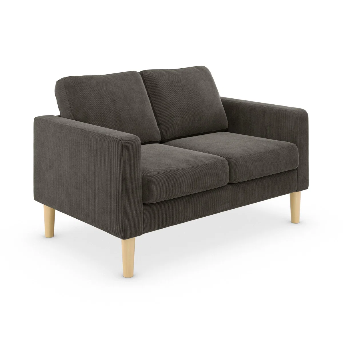 Jacob Cord Compact 2 Seater Sofa Charcoal – image 2