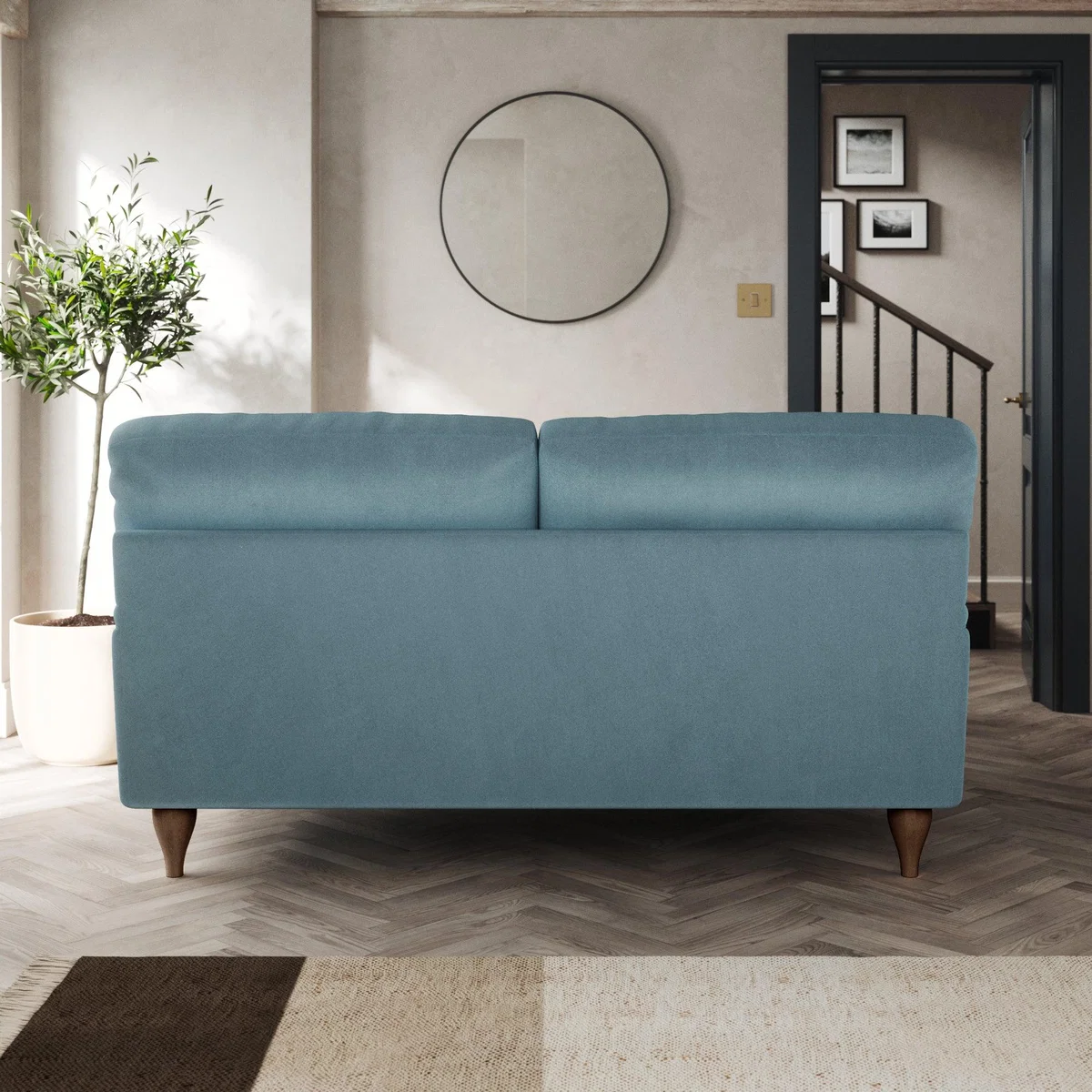 Darwin 2 Seater Sofa Cosy Velvet Pacific – image 4