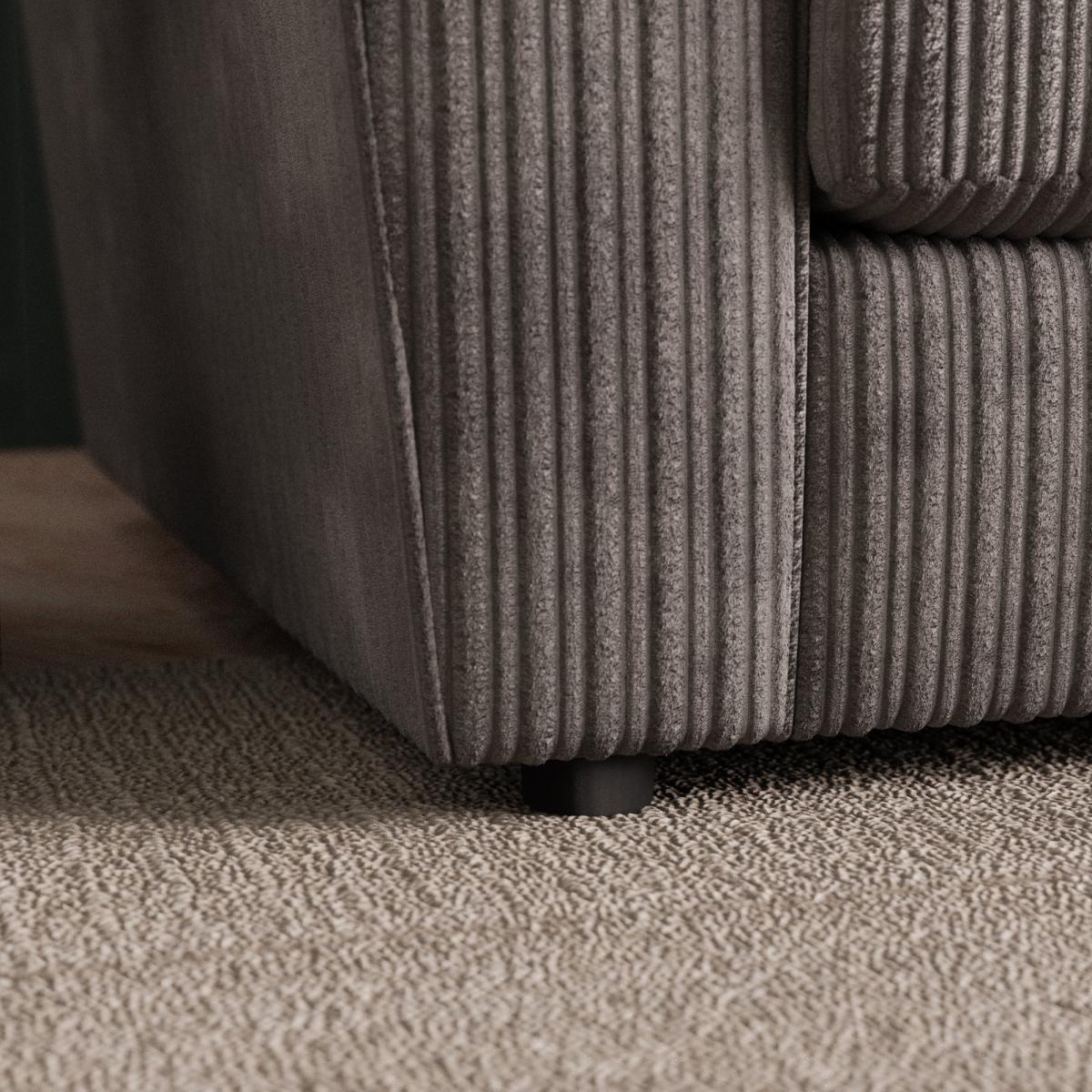 Blake Curved Arm Jumbo Cord Standard Back 2 Seater Sofa Jumbo Cord Grey – image 6