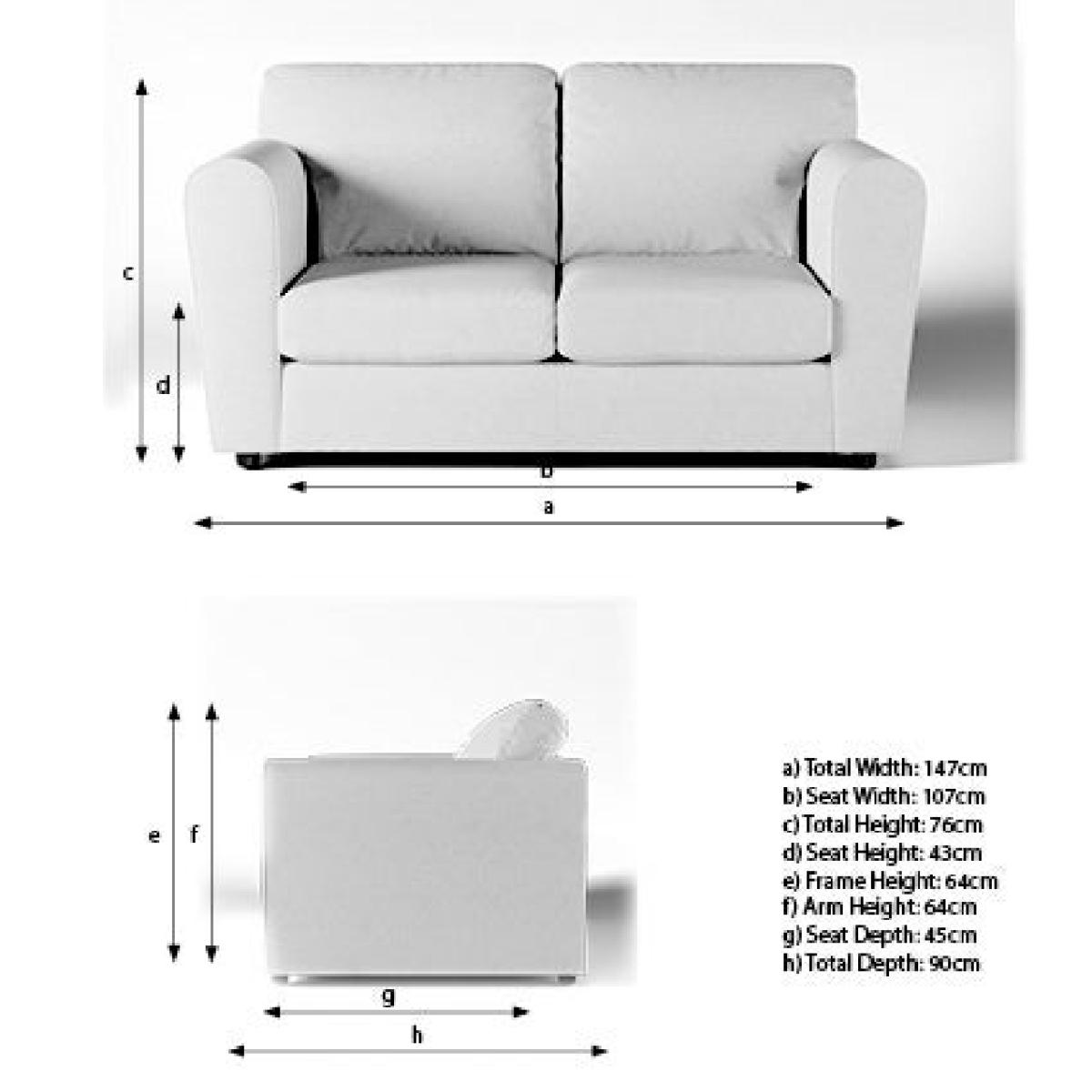 Blake Curved Arm Jumbo Cord Standard Back 2 Seater Sofa Jumbo Cord Grey – image 7