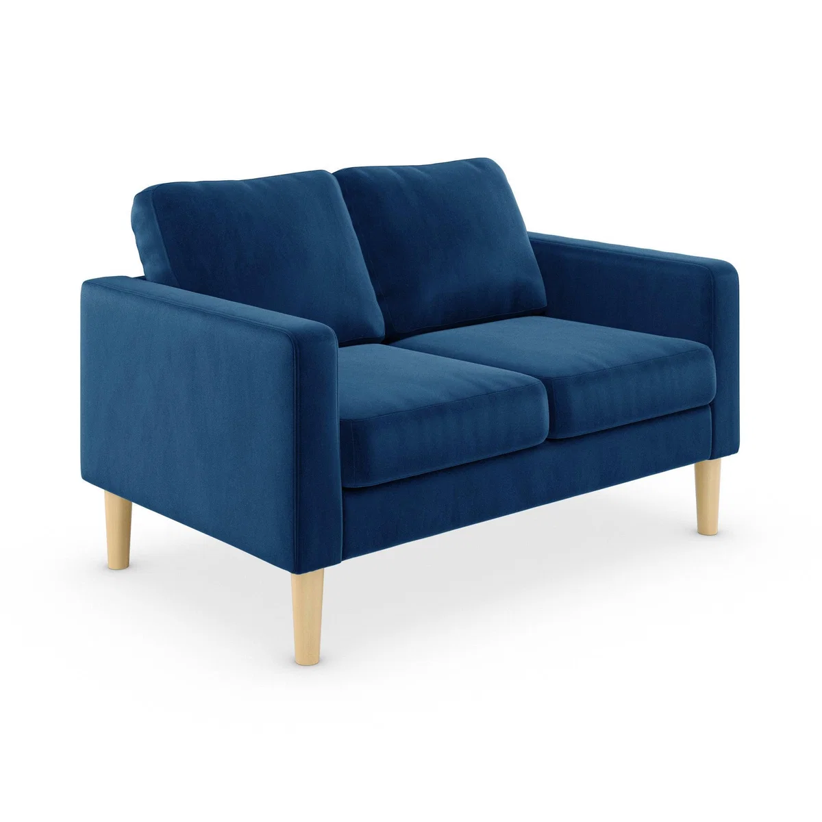 Jacob Velvet Compact 2 Seater Sofa Luxe Navy – image 2
