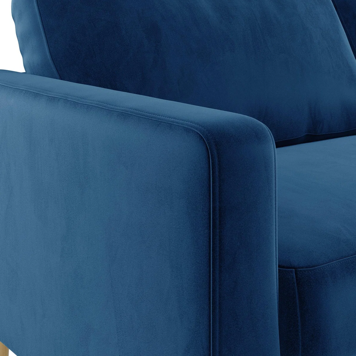 Jacob Velvet Compact 2 Seater Sofa Luxe Navy – image 6