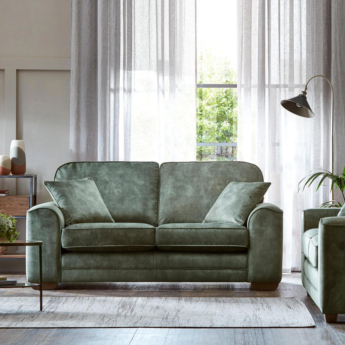 Morello 2 Seater Sofa Slub Velvet Slub Velvet Mustard – image 2
