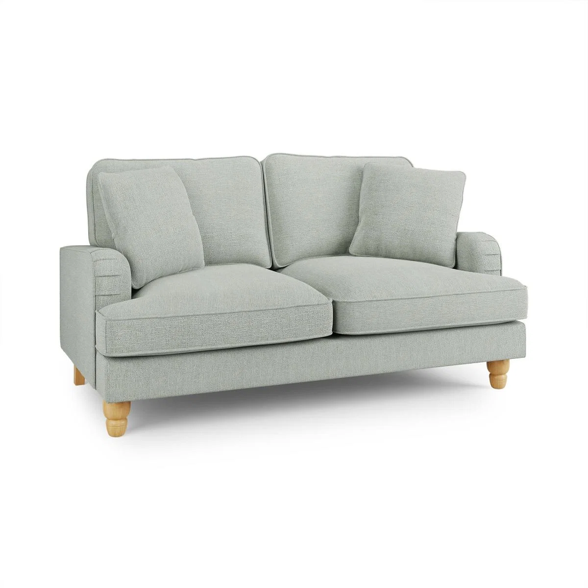 Beatrice Tonal Textured Weave 2 Seater Sofa Tonal Textured Weave Duck Egg – image 3