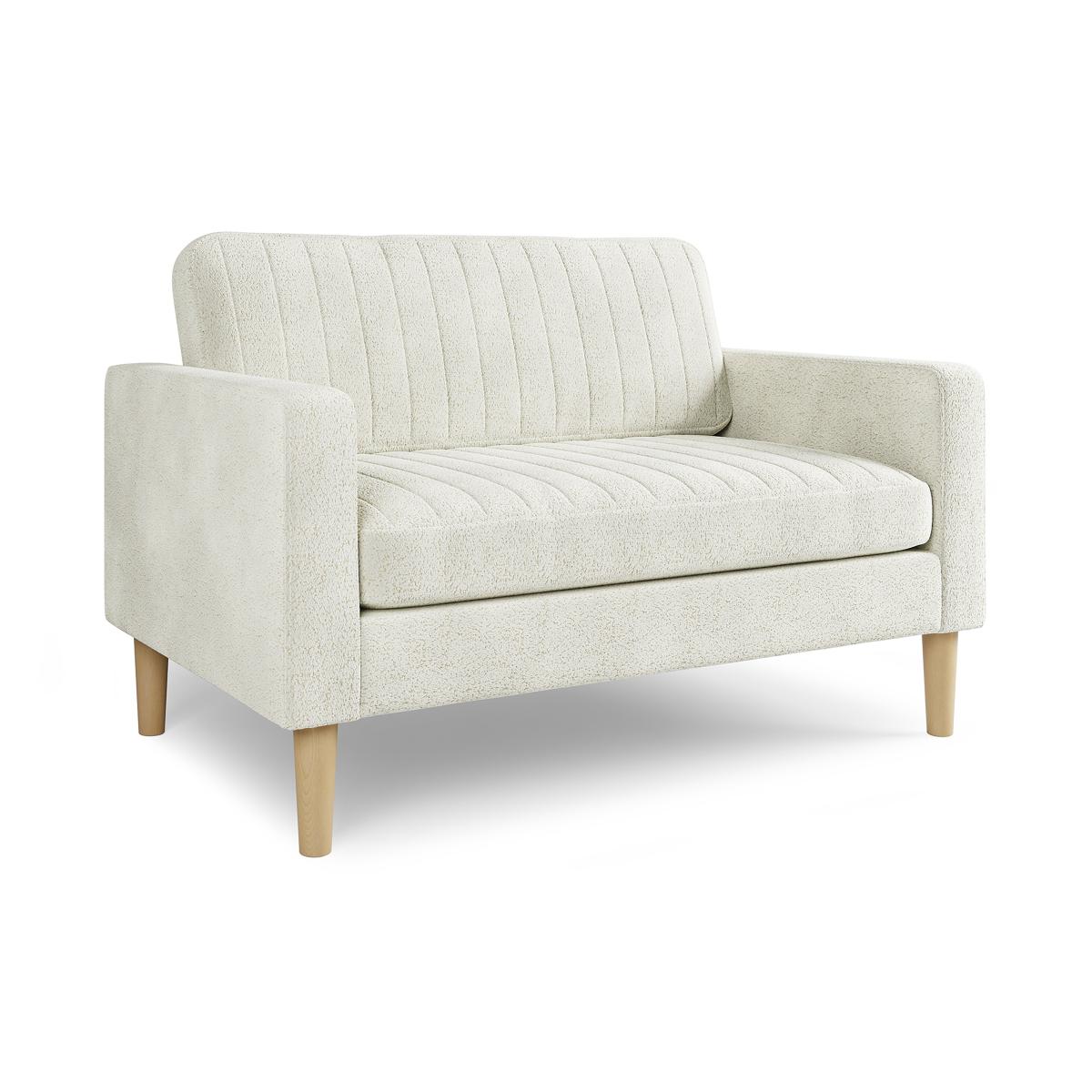 Jacob Pleated Cosy Chenille Compact 2 Seater Sofa Jacob Chenille Ivory – image 7