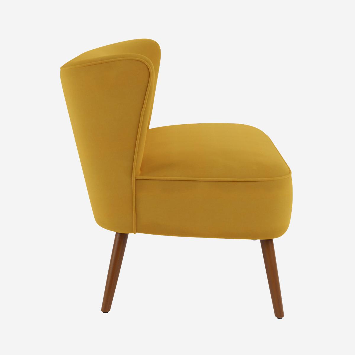 Eliza Velvet 2 Seater Compact Sofa Old Gold – image 4