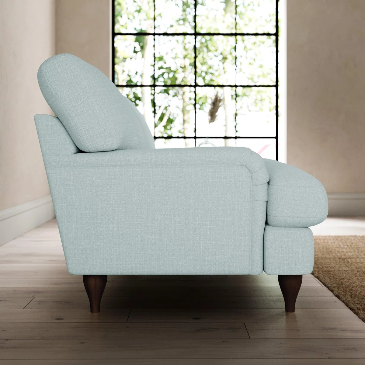 Darwin 2 Seater Sofa Slub Cotton Blend Light Mineral – image 3